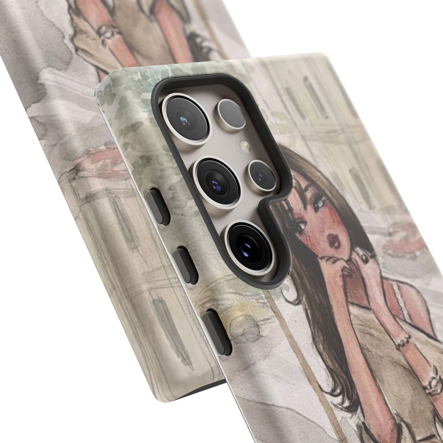Chic Girl Café Phone Case — Cute Samsung & Iphone Cover
