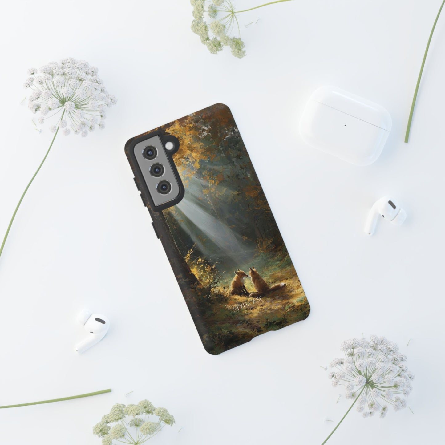 Foxes Sunbeam Forest Phone Case — Premium Protective Cover