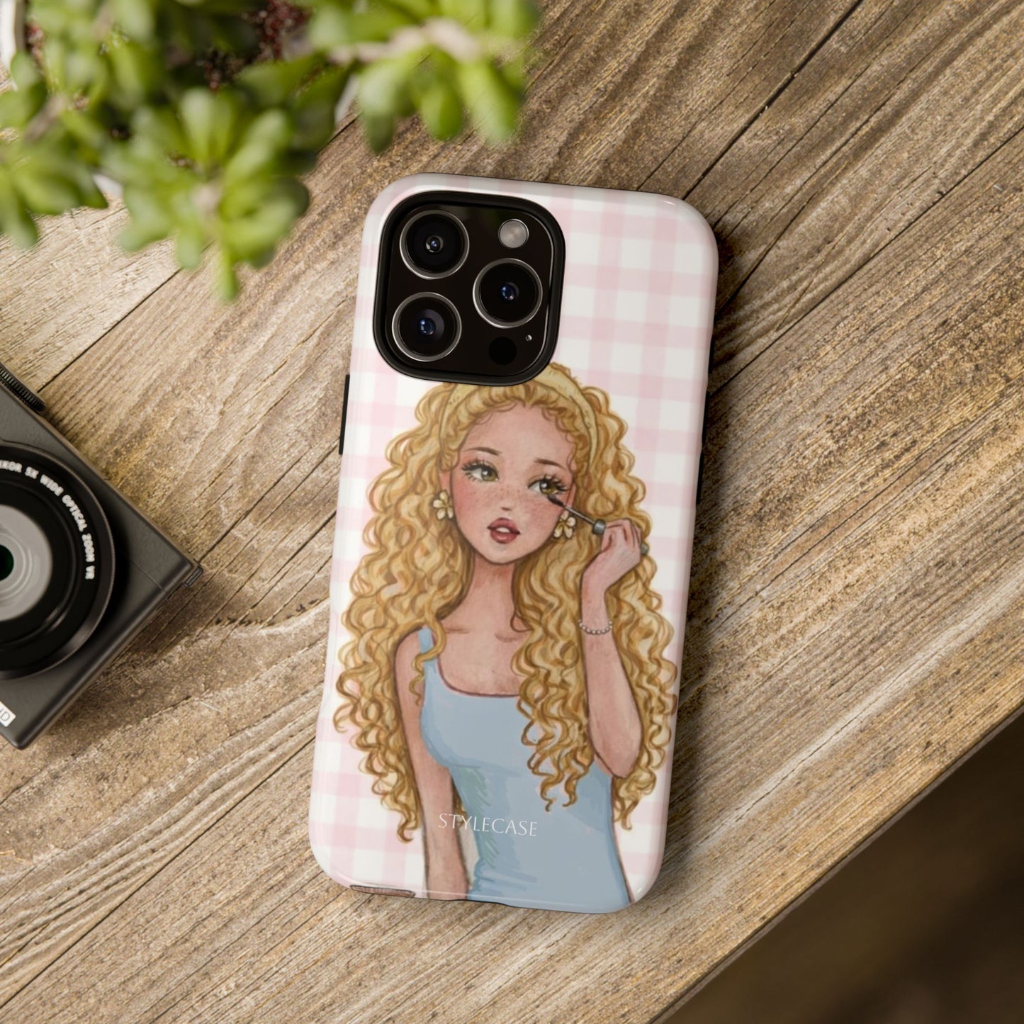 Cute Curly Girl Phone Case – Protective Samsung And Iphone Cover