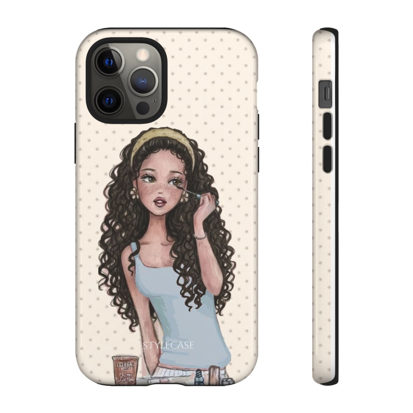 Cute Curly Girl Phone Case — Protective Samsung & Iphone Cover