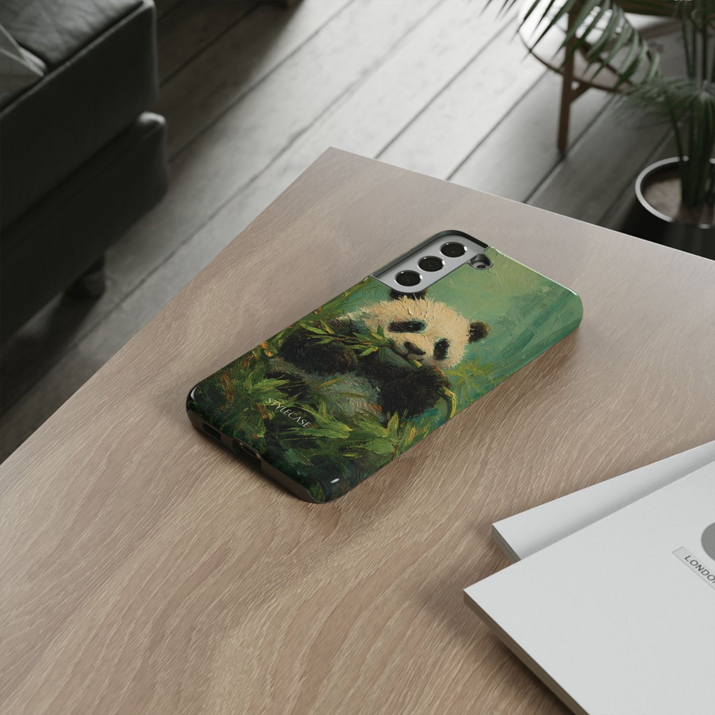 Panda Bamboo Phone Case – Cute Vintage-Style Protective Phone Cover