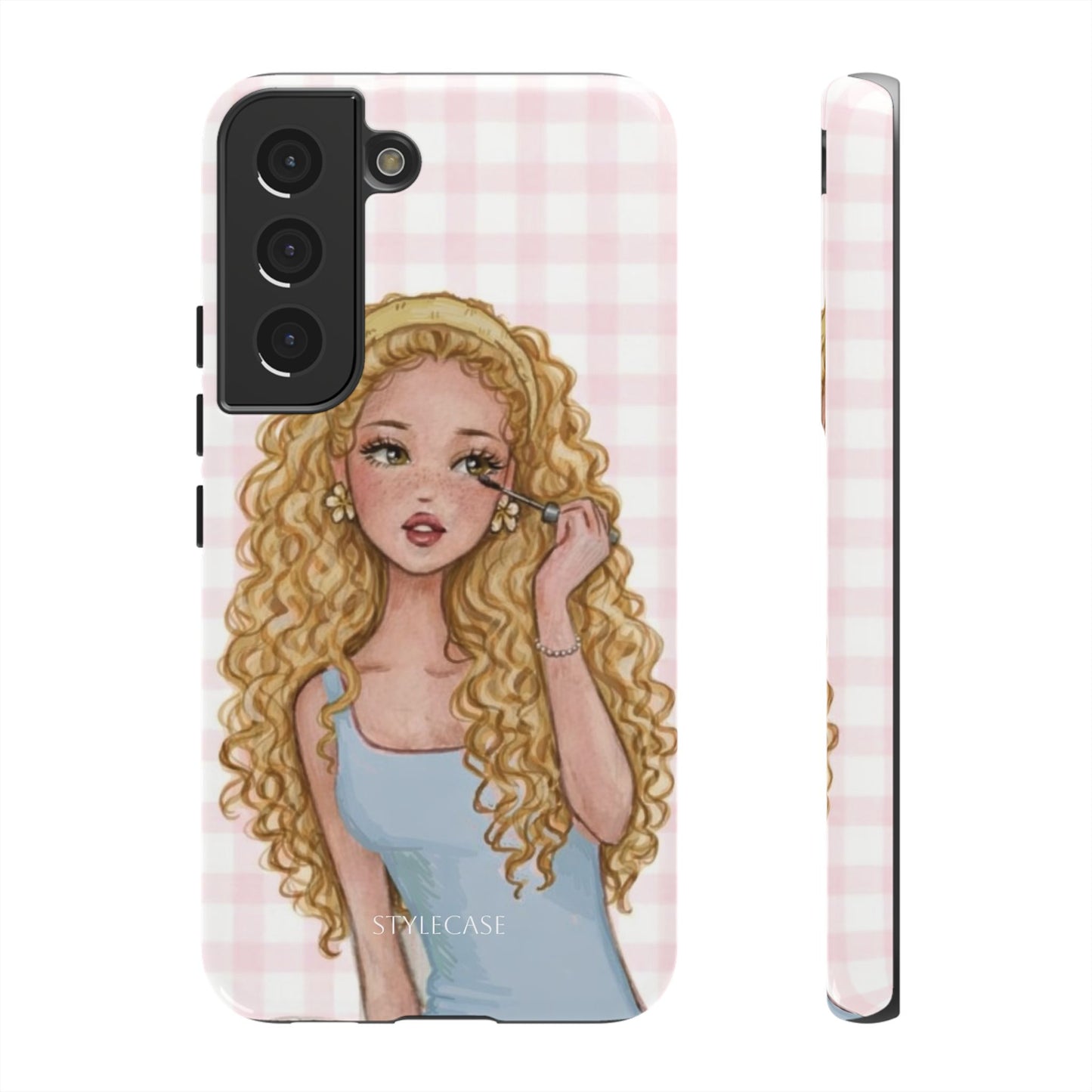 Cute Curly Girl Phone Case – Protective Samsung And Iphone Cover