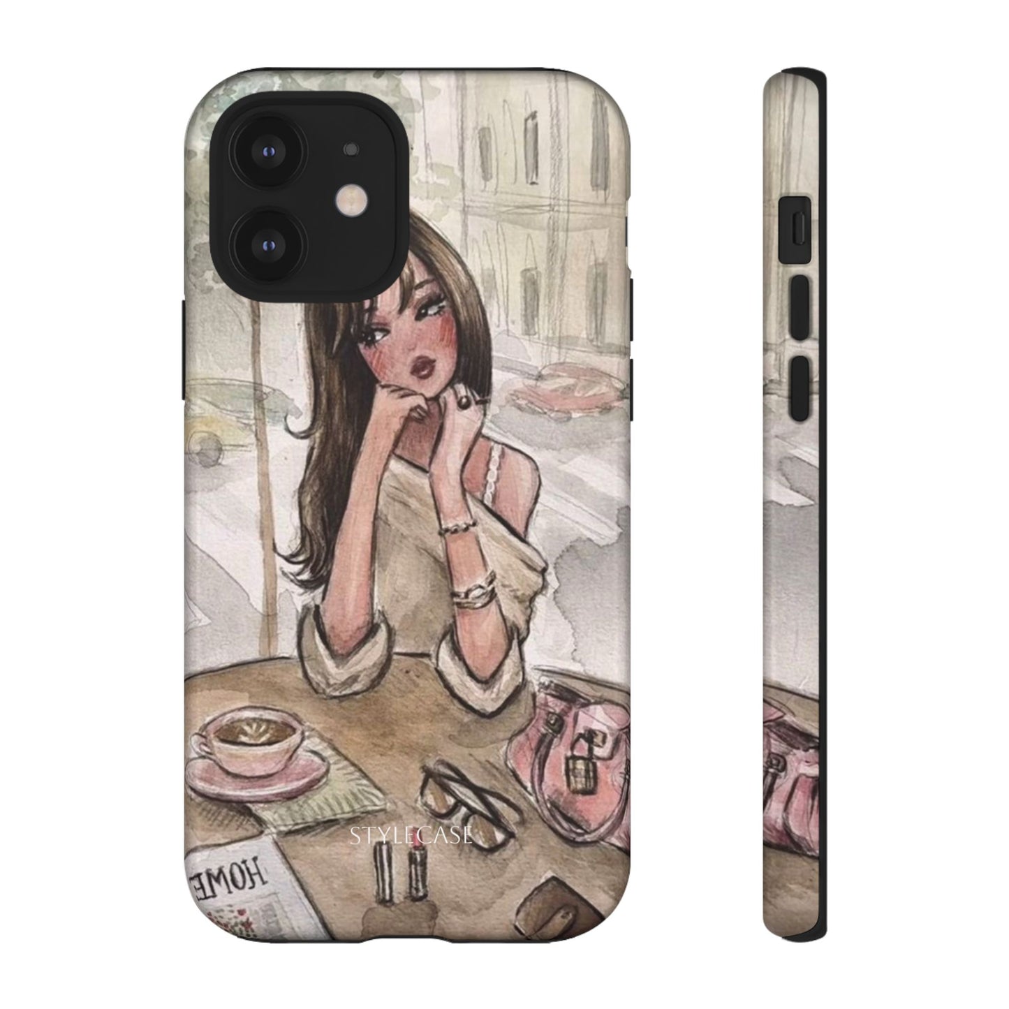 Chic Girl Café Phone Case — Cute Samsung & Iphone Cover