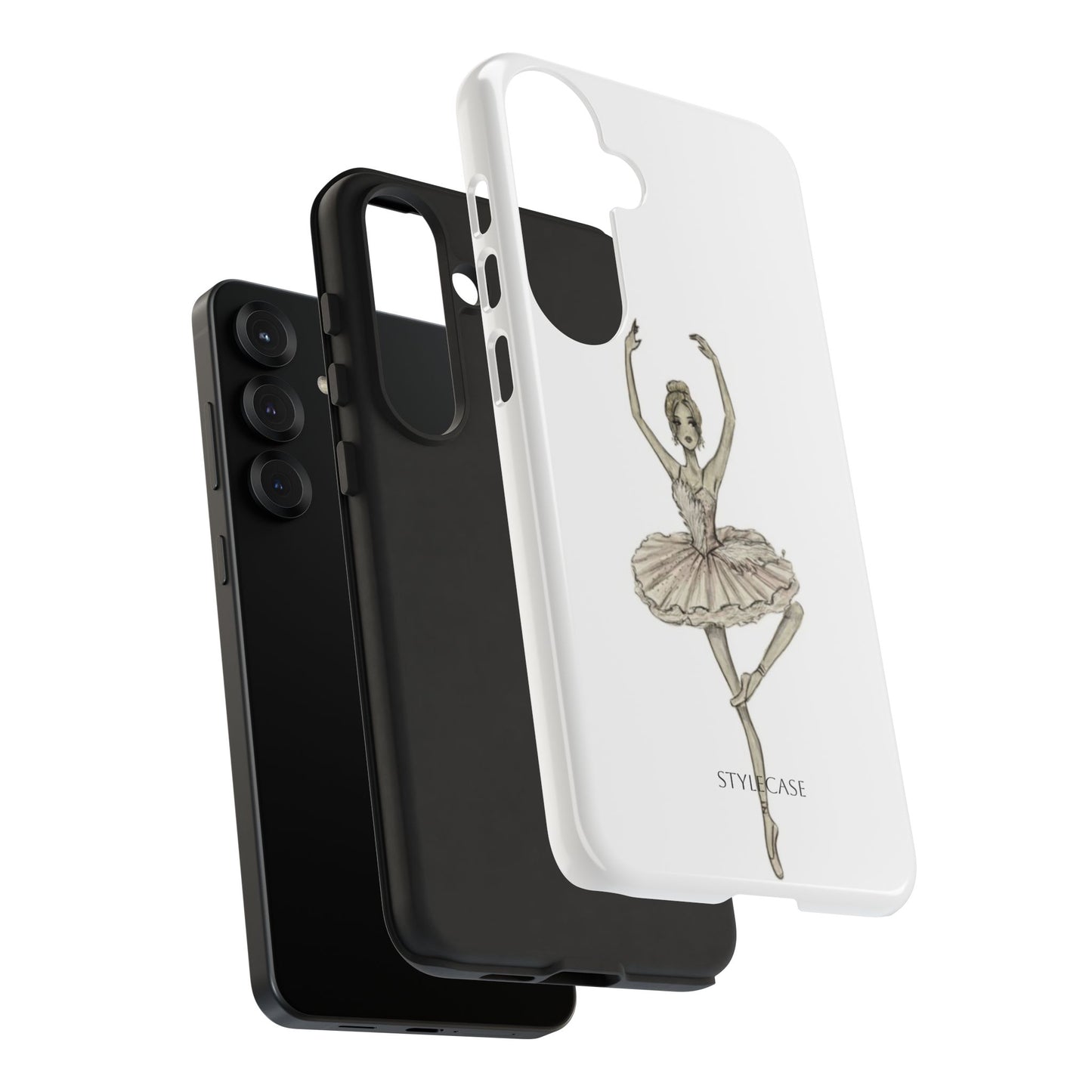 Ballerina Tough Phone Case – Elegant Vintage Dance