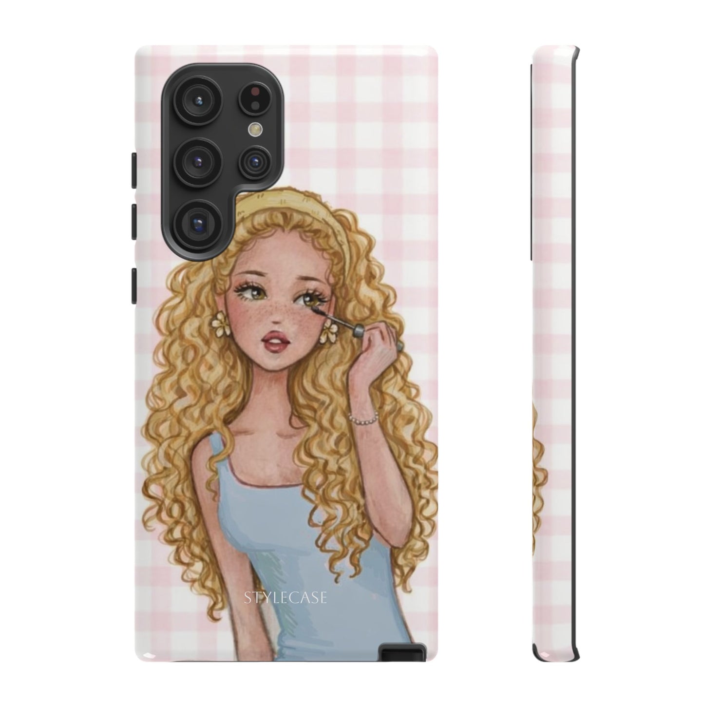 Cute Curly Girl Phone Case – Protective Samsung And Iphone Cover