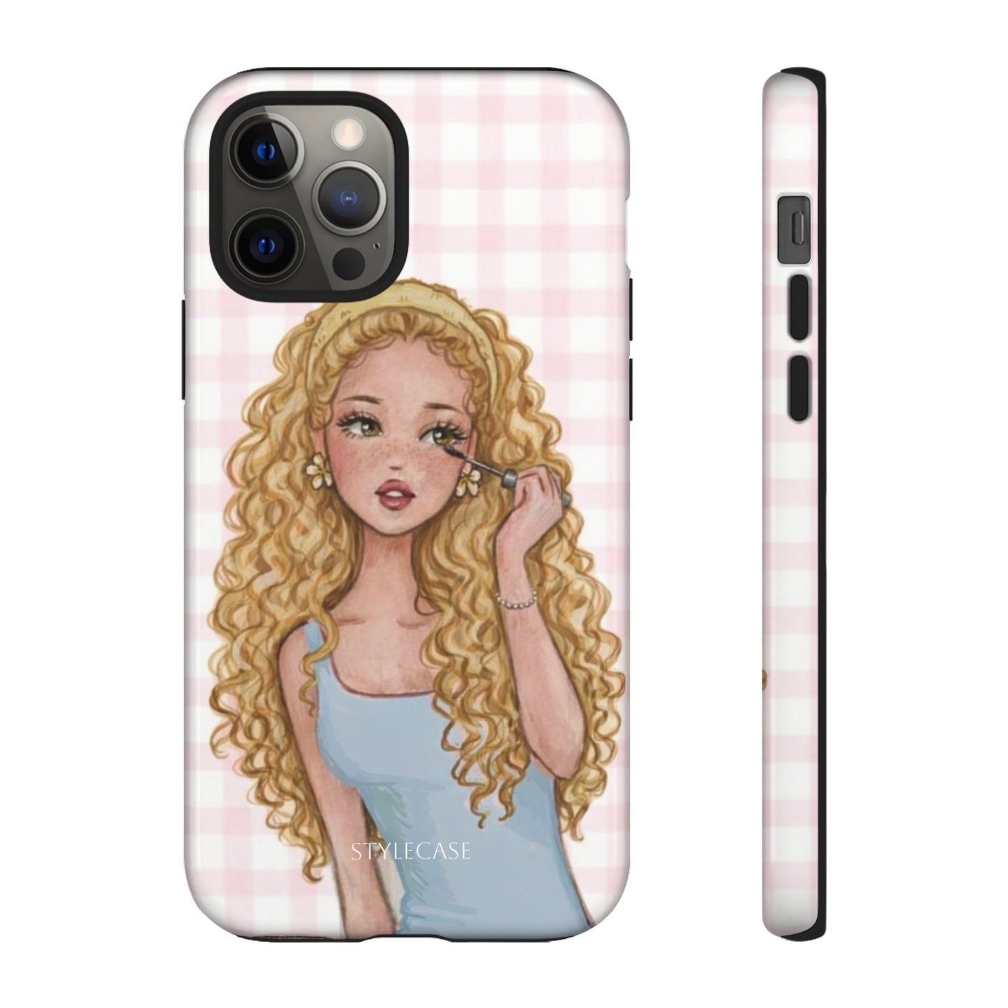 Cute Curly Girl Phone Case – Protective Samsung And Iphone Cover