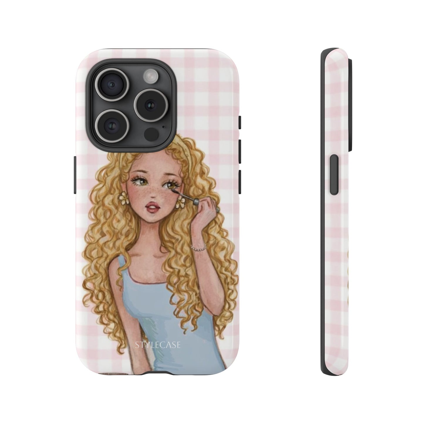 Cute Curly Girl Phone Case – Protective Samsung And Iphone Cover