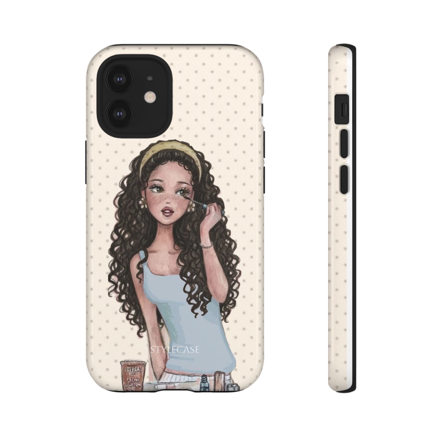 Cute Curly Girl Phone Case — Protective Samsung & Iphone Cover