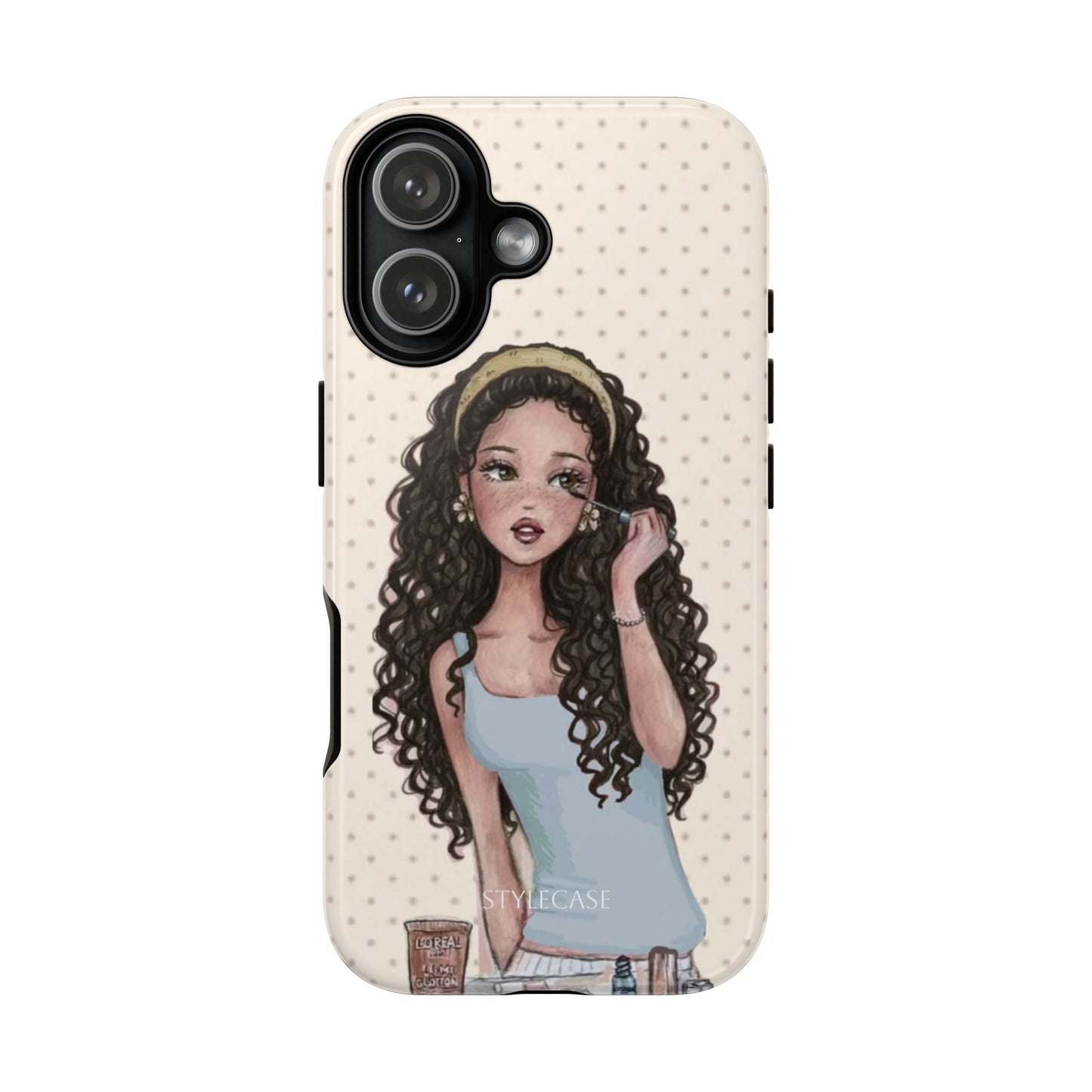 Cute Curly Girl Phone Case — Protective Samsung & Iphone Cover