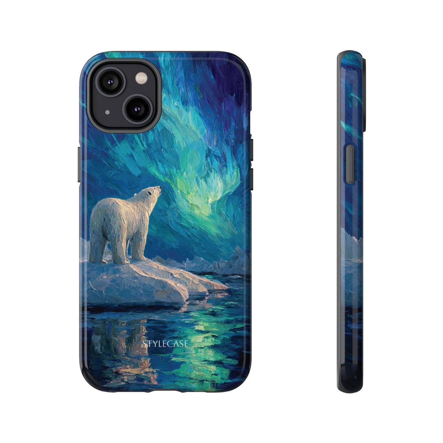 Aurora Night Phone Case — Polar Bear Protective iPhone And Samsung Cover