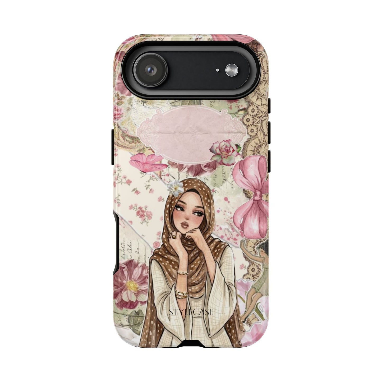 Hijab Girl Phone Case — Pink Vintage Samsung And Iphone Tough Case
