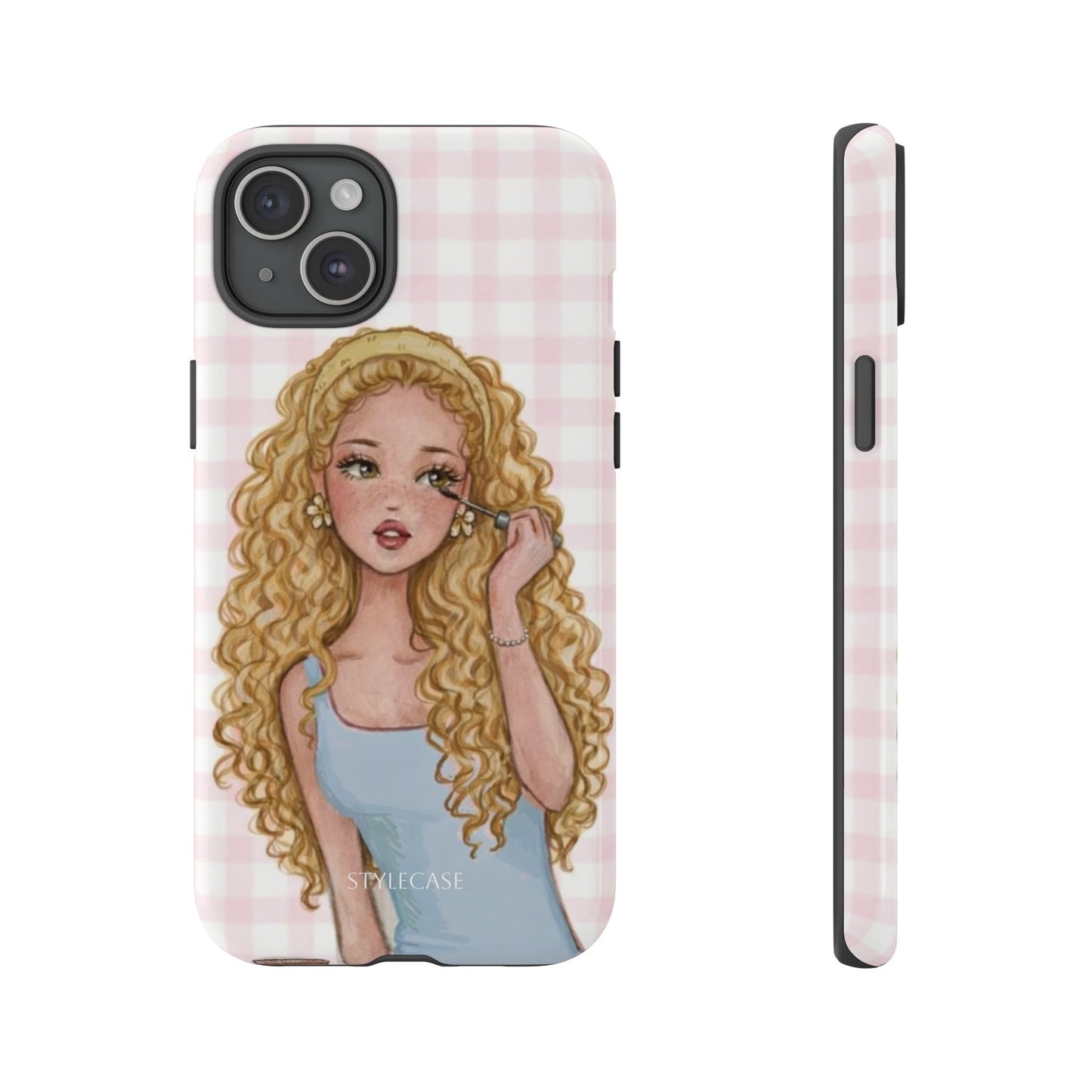 Cute Curly Girl Phone Case – Protective Samsung And Iphone Cover