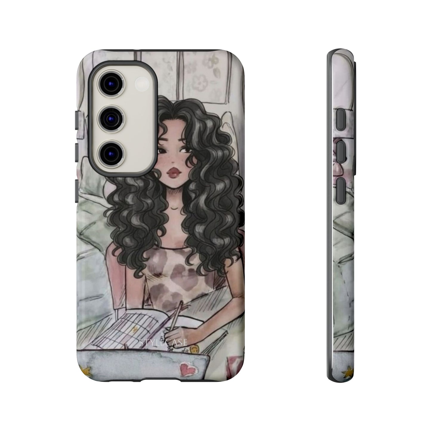 Curly Girl Cozy Phone Case — Samsung And Iphone Tough Case