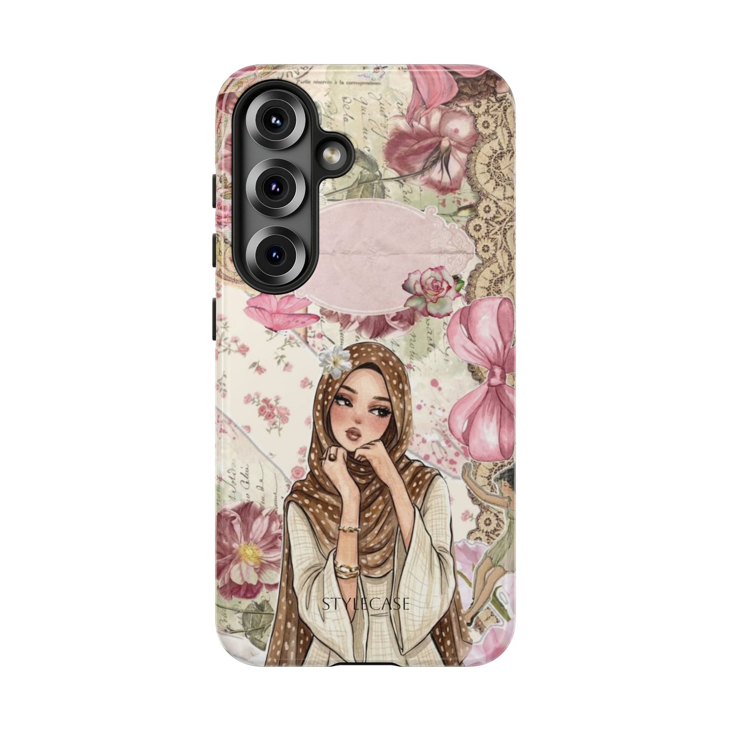 Hijab Girl Phone Case — Pink Vintage Samsung And Iphone Tough Case