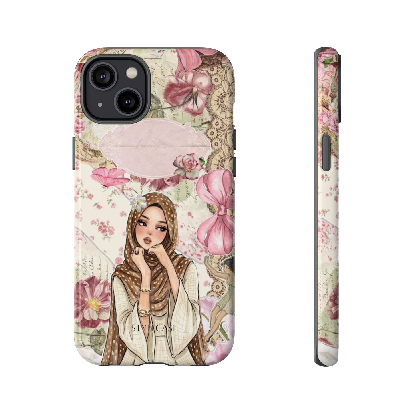 Hijab Girl Phone Case — Pink Vintage Samsung And Iphone Tough Case