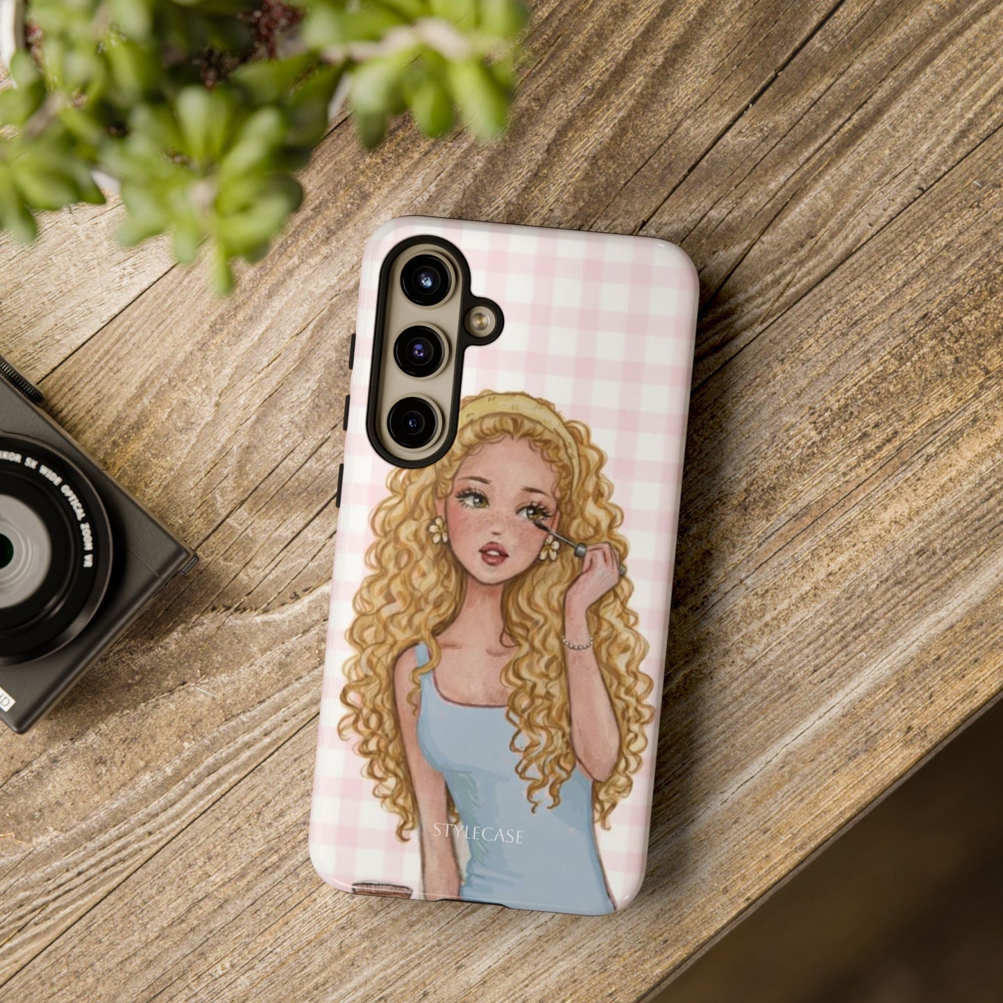 Cute Curly Girl Phone Case – Protective Samsung And Iphone Cover
