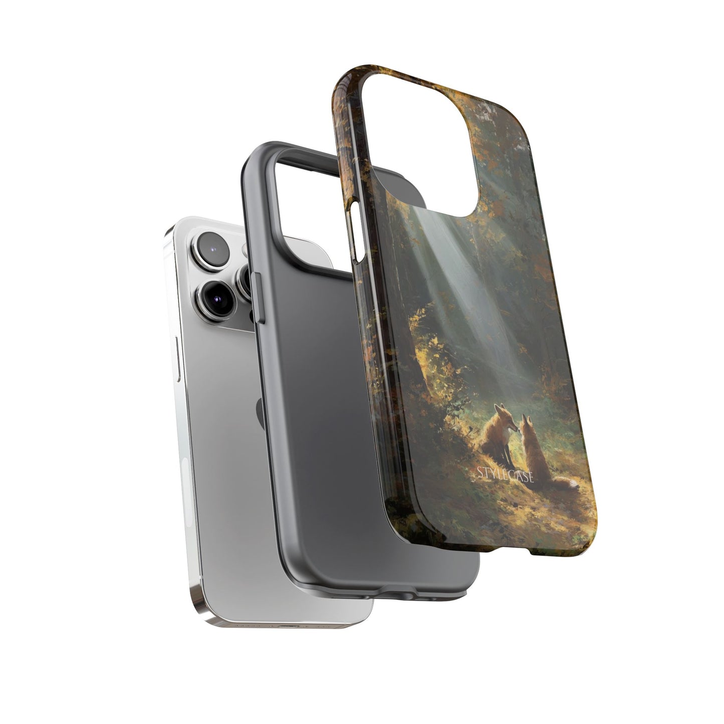 Foxes Sunbeam Forest Phone Case — Premium Protective Cover