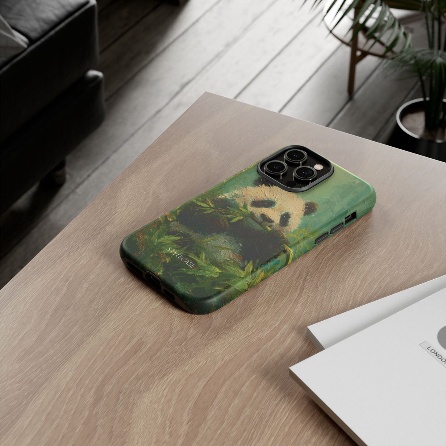 Panda Bamboo Phone Case – Cute Vintage-Style Protective Phone Cover