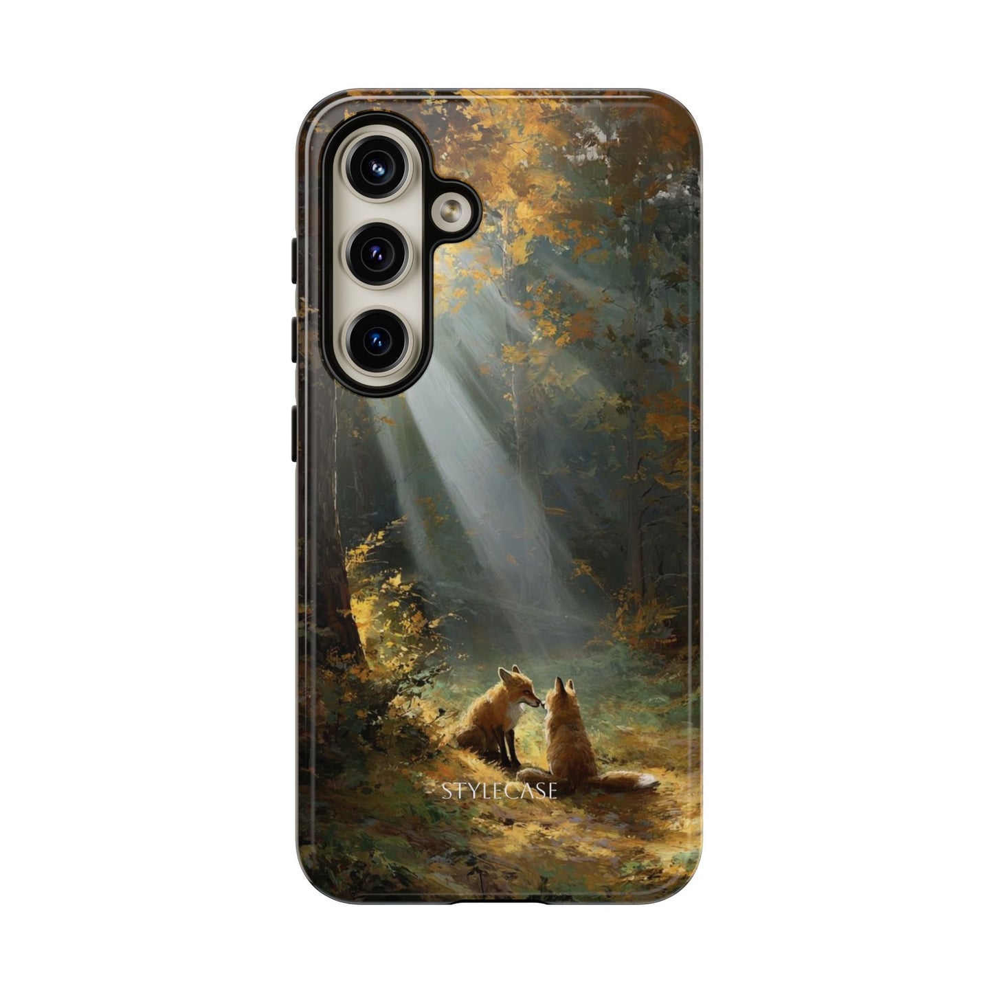Foxes Sunbeam Forest Phone Case — Premium Protective Cover