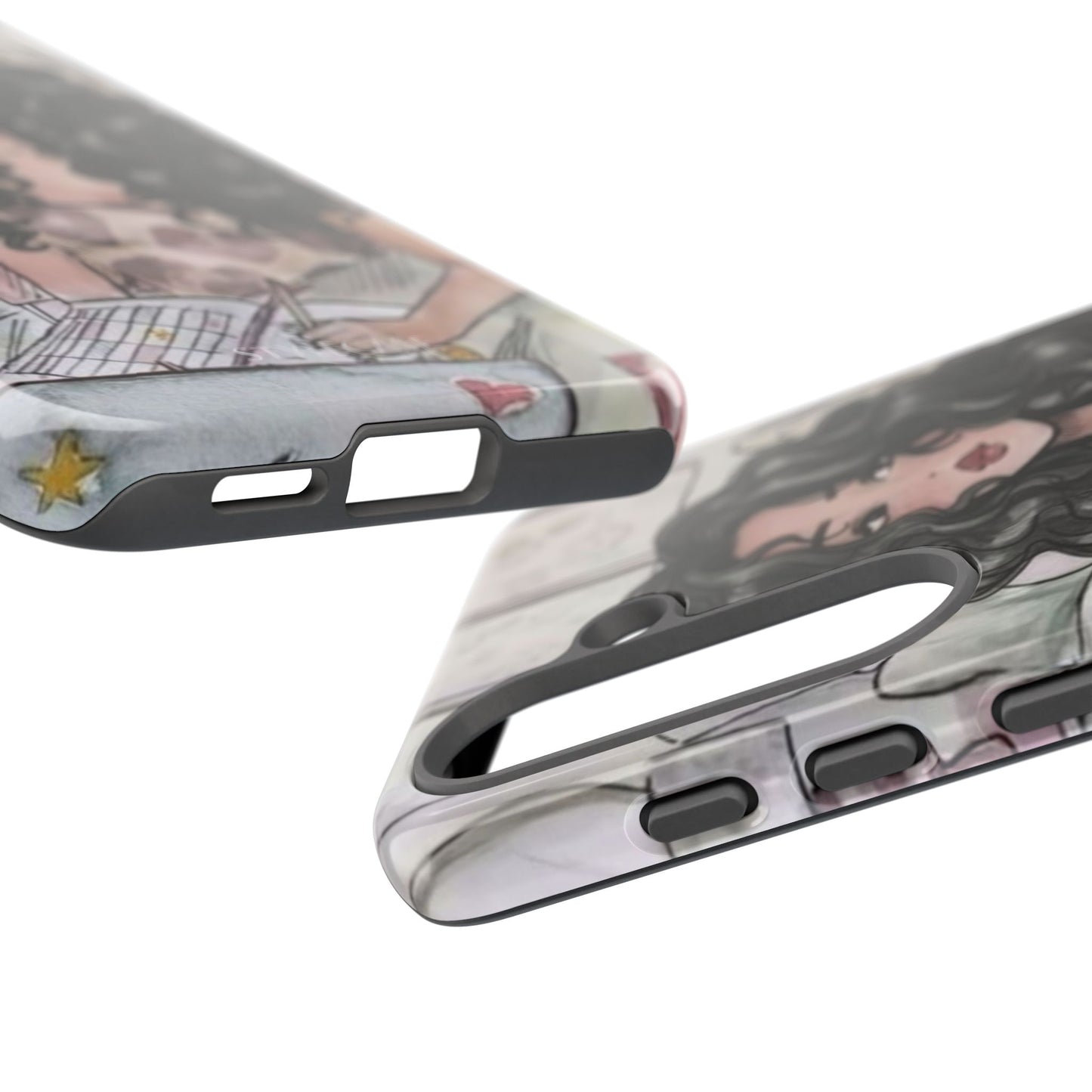 Curly Girl Cozy Phone Case — Samsung And Iphone Tough Case