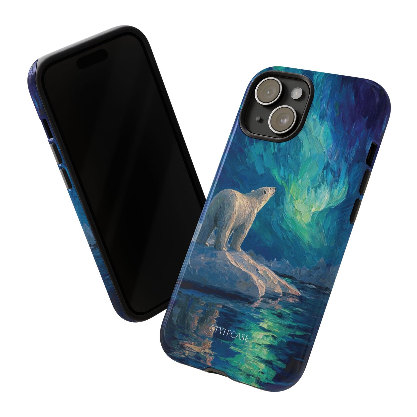 Aurora Night Phone Case — Polar Bear Protective iPhone And Samsung Cover