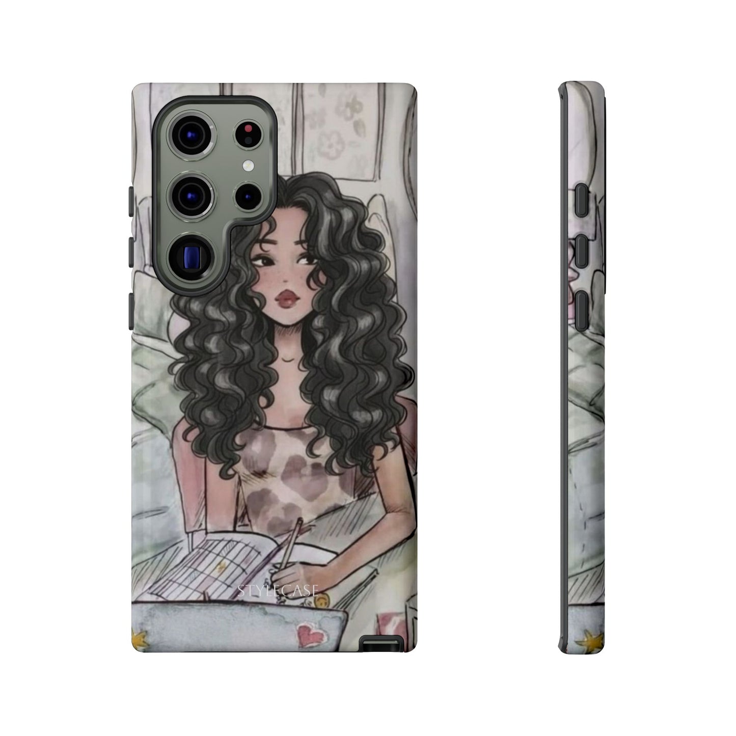 Curly Girl Cozy Phone Case — Samsung And Iphone Tough Case