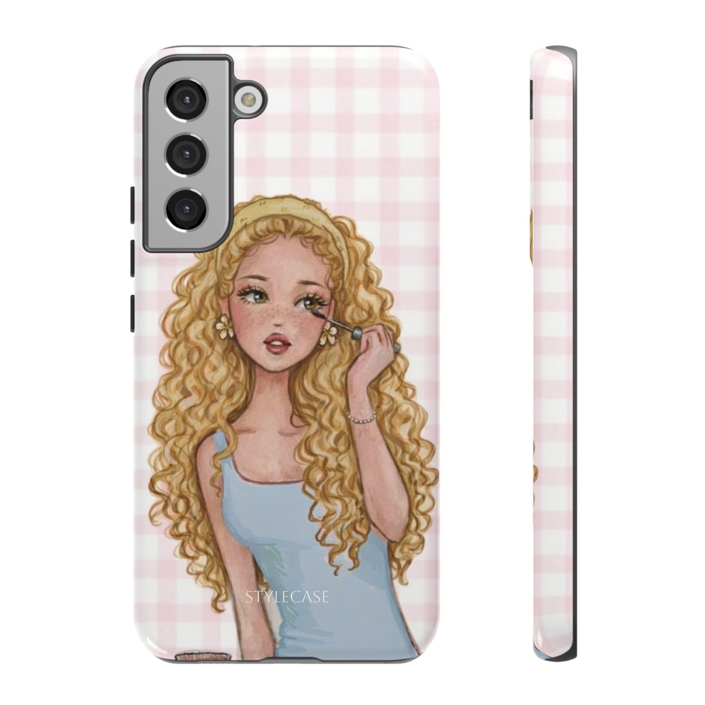 Cute Curly Girl Phone Case – Protective Samsung And Iphone Cover