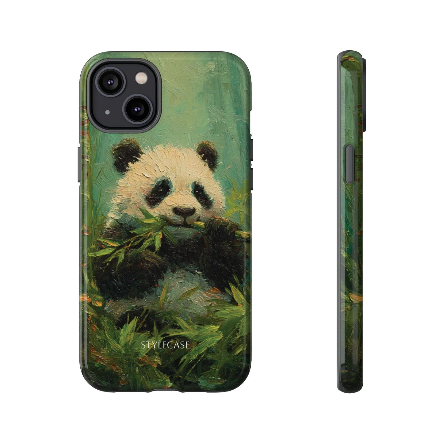 Panda Bamboo Phone Case – Cute Vintage-Style Protective Phone Cover