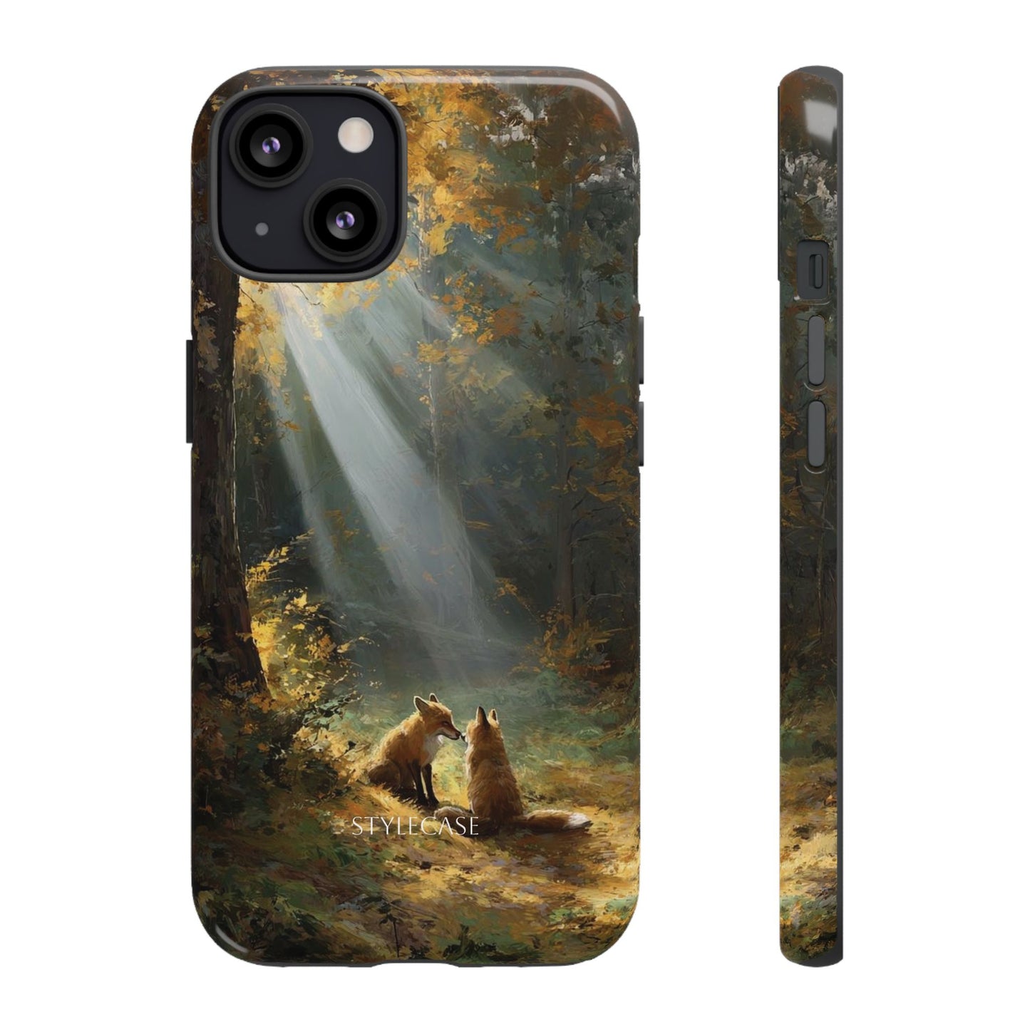 Foxes Sunbeam Forest Phone Case — Premium Protective Cover