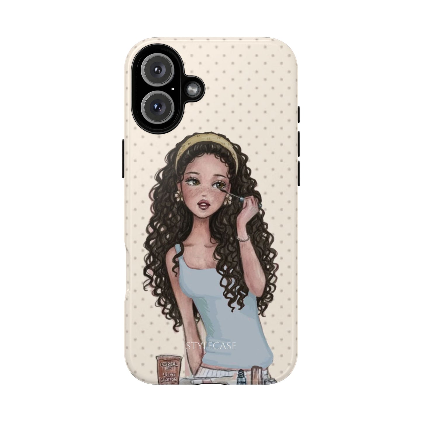 Cute Curly Girl Phone Case — Protective Samsung & Iphone Cover