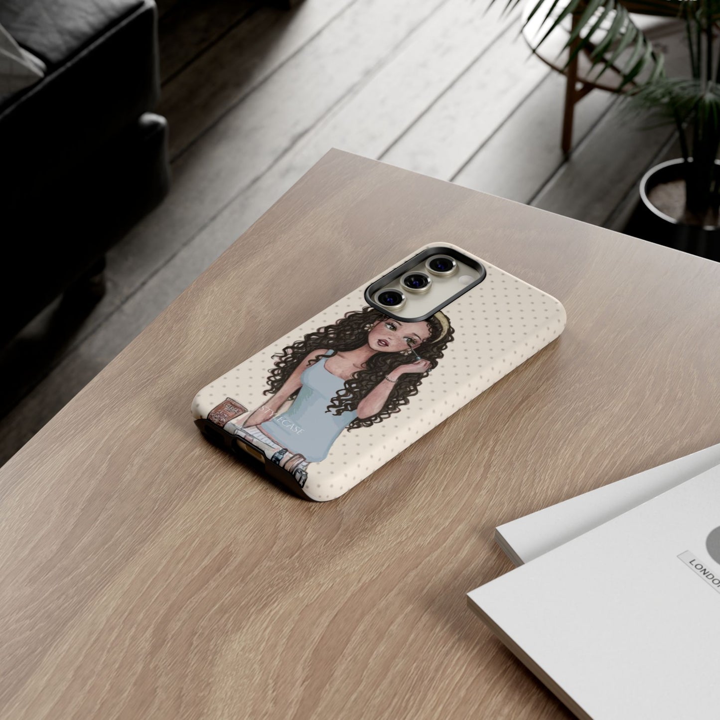 Cute Curly Girl Phone Case — Protective Samsung & Iphone Cover