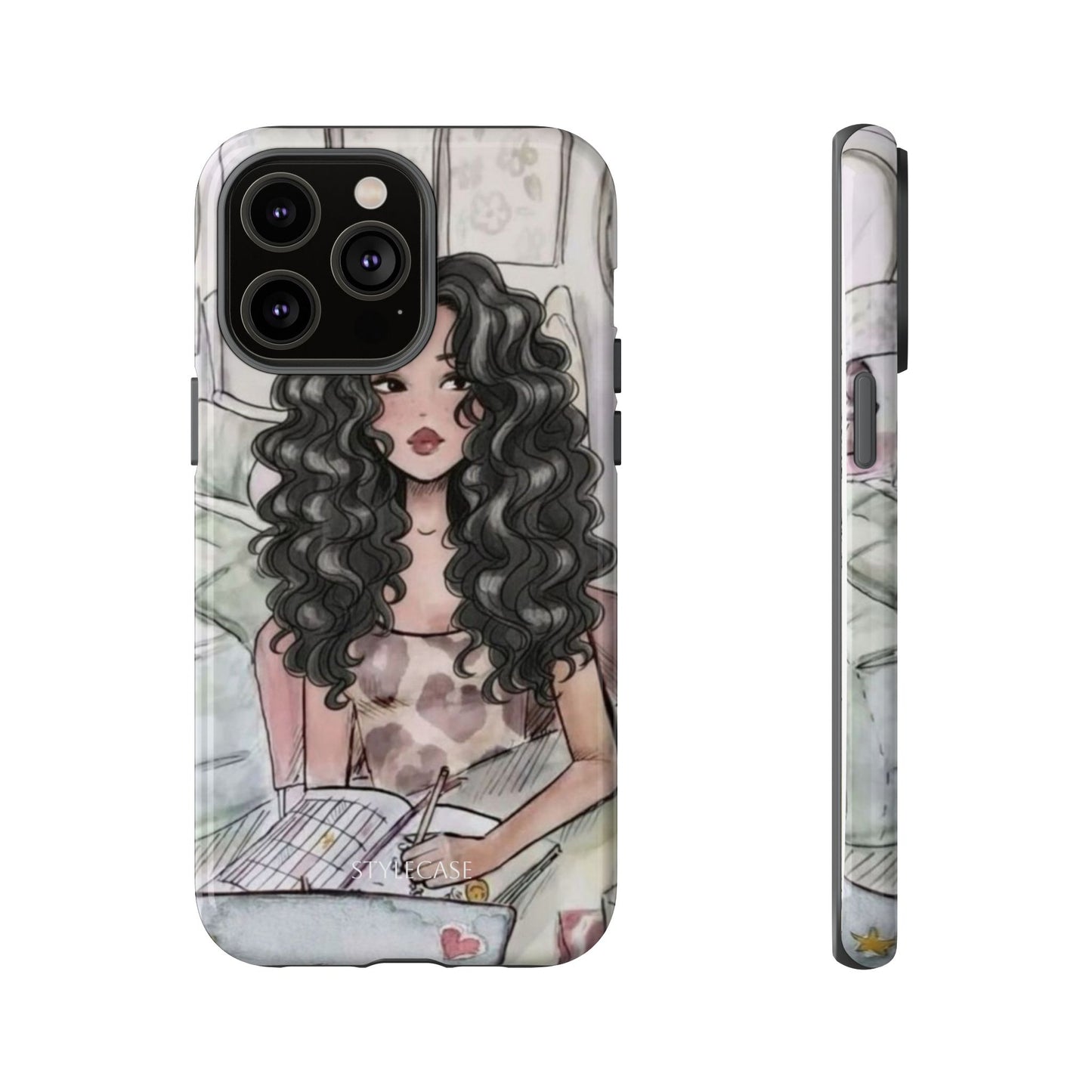 Curly Girl Cozy Phone Case — Samsung And Iphone Tough Case