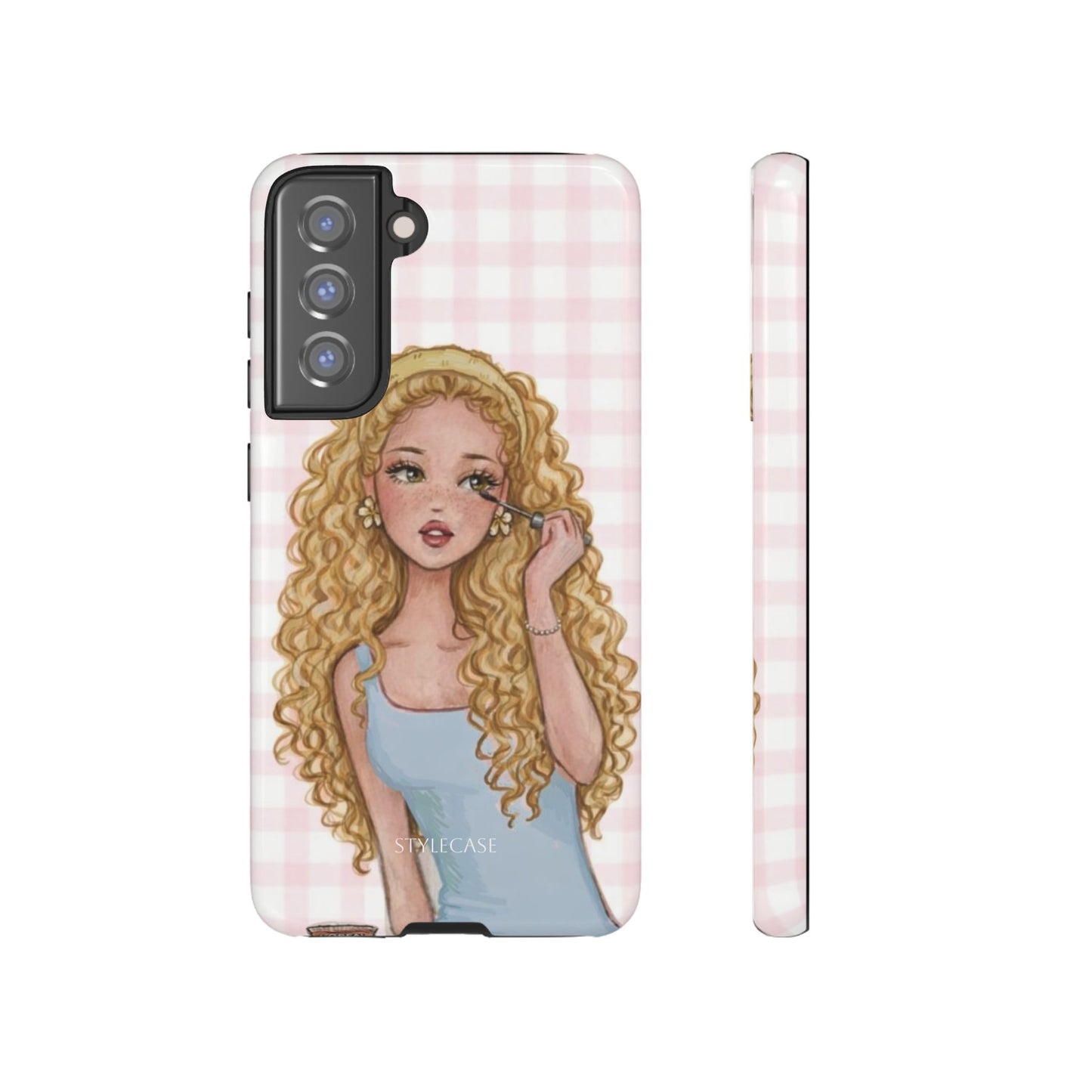Cute Curly Girl Phone Case – Protective Samsung And Iphone Cover