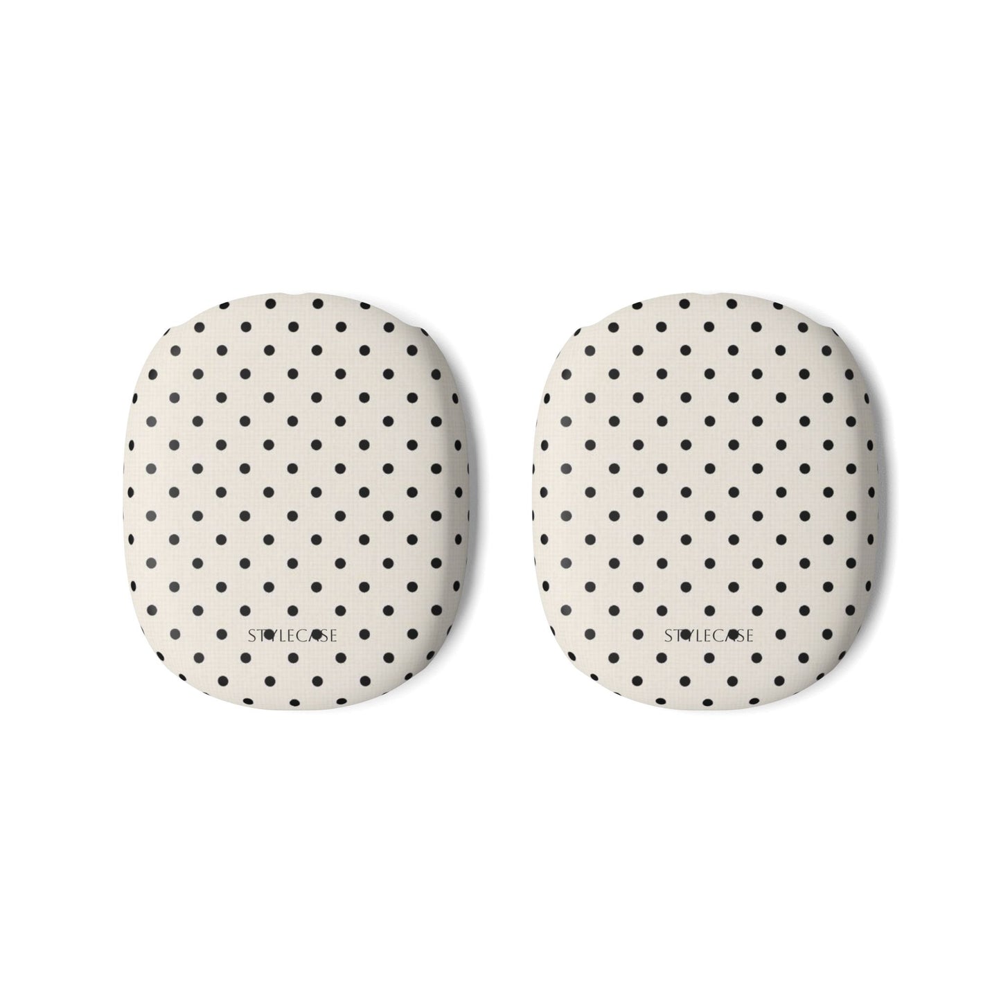 Polka Dot AirPods Max Covers — Cream & Black Dot Protective Skins