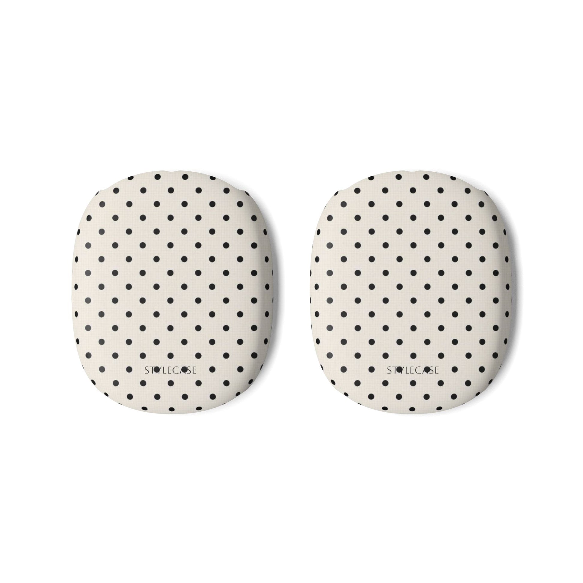 Polka Dot AirPods Max Covers — Cream & Black Dot Protective Skins