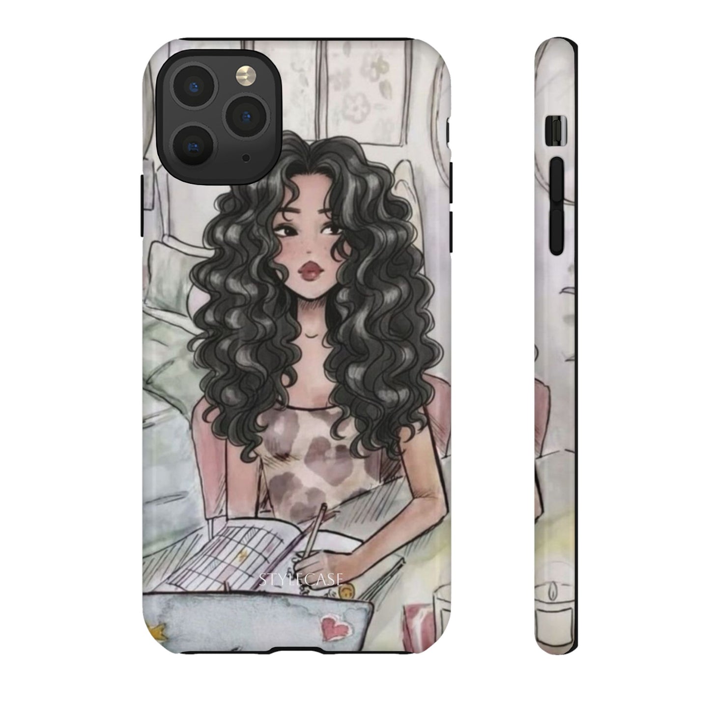 Curly Girl Cozy Phone Case — Samsung And Iphone Tough Case