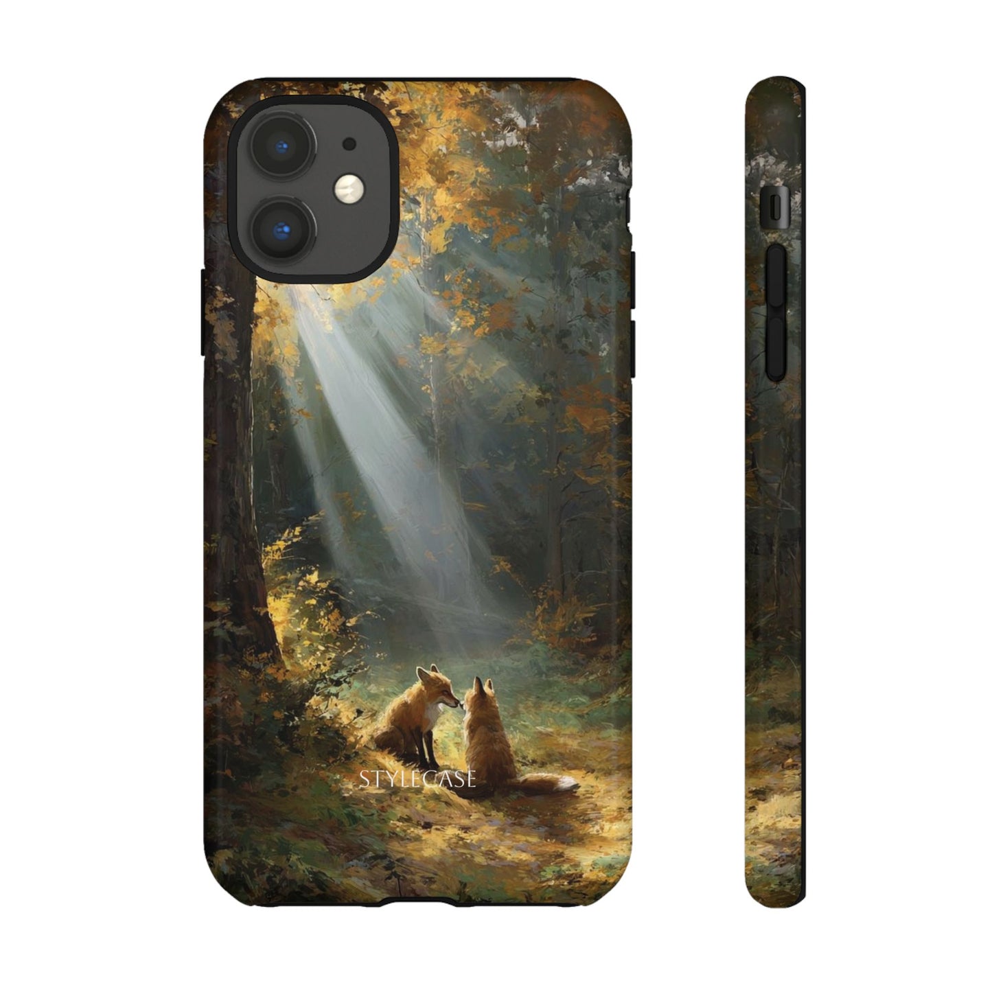Foxes Sunbeam Forest Phone Case — Premium Protective Cover