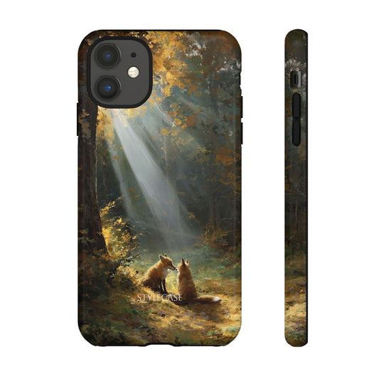 Foxes Sunbeam Forest Phone Case — Premium Protective Cover