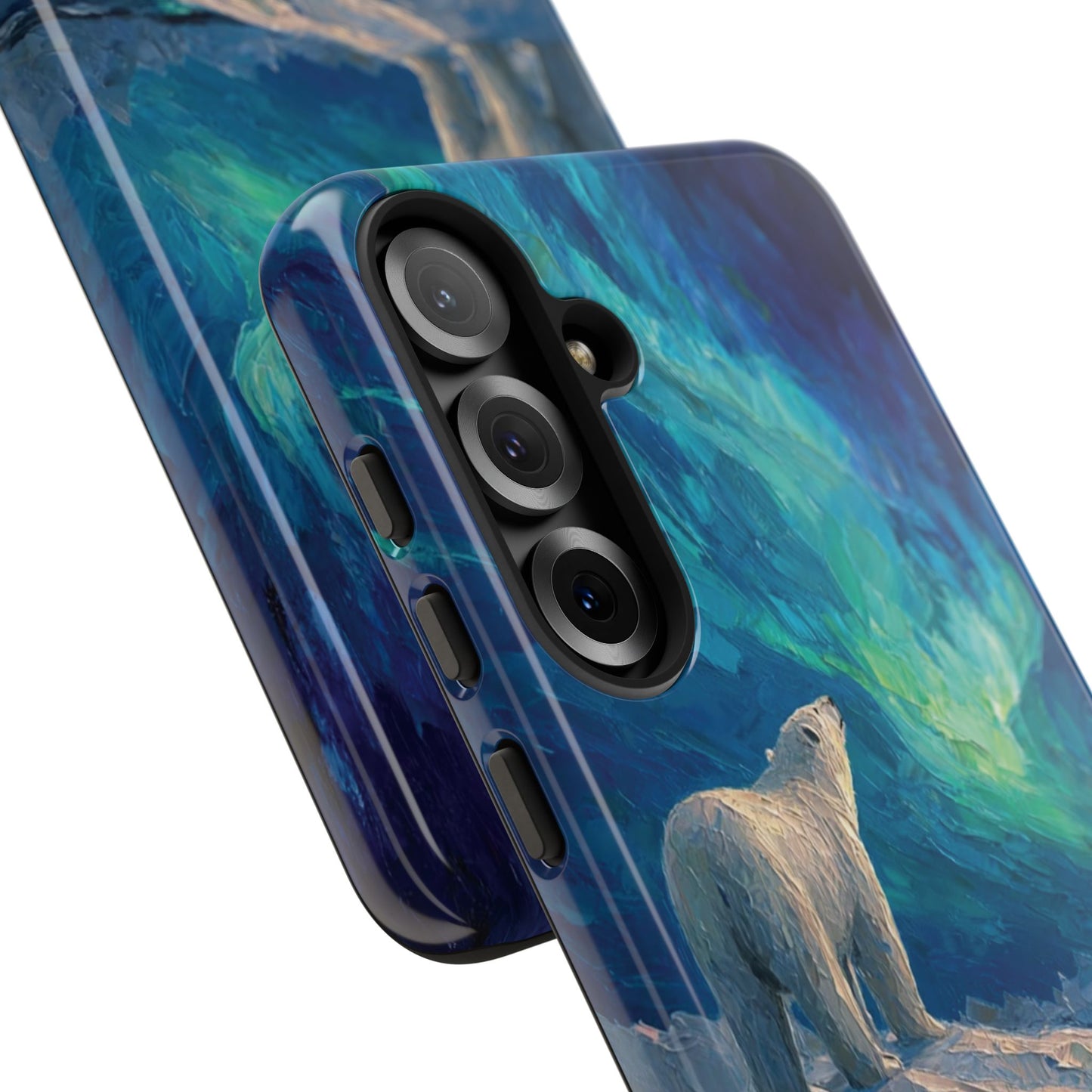 Aurora Night Phone Case — Polar Bear Protective iPhone And Samsung Cover