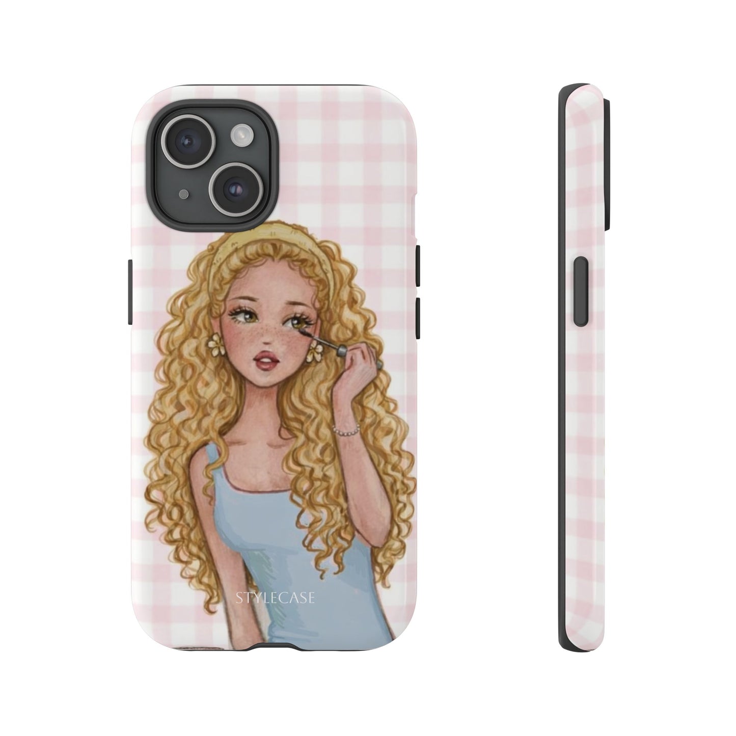 Cute Curly Girl Phone Case – Protective Samsung And Iphone Cover