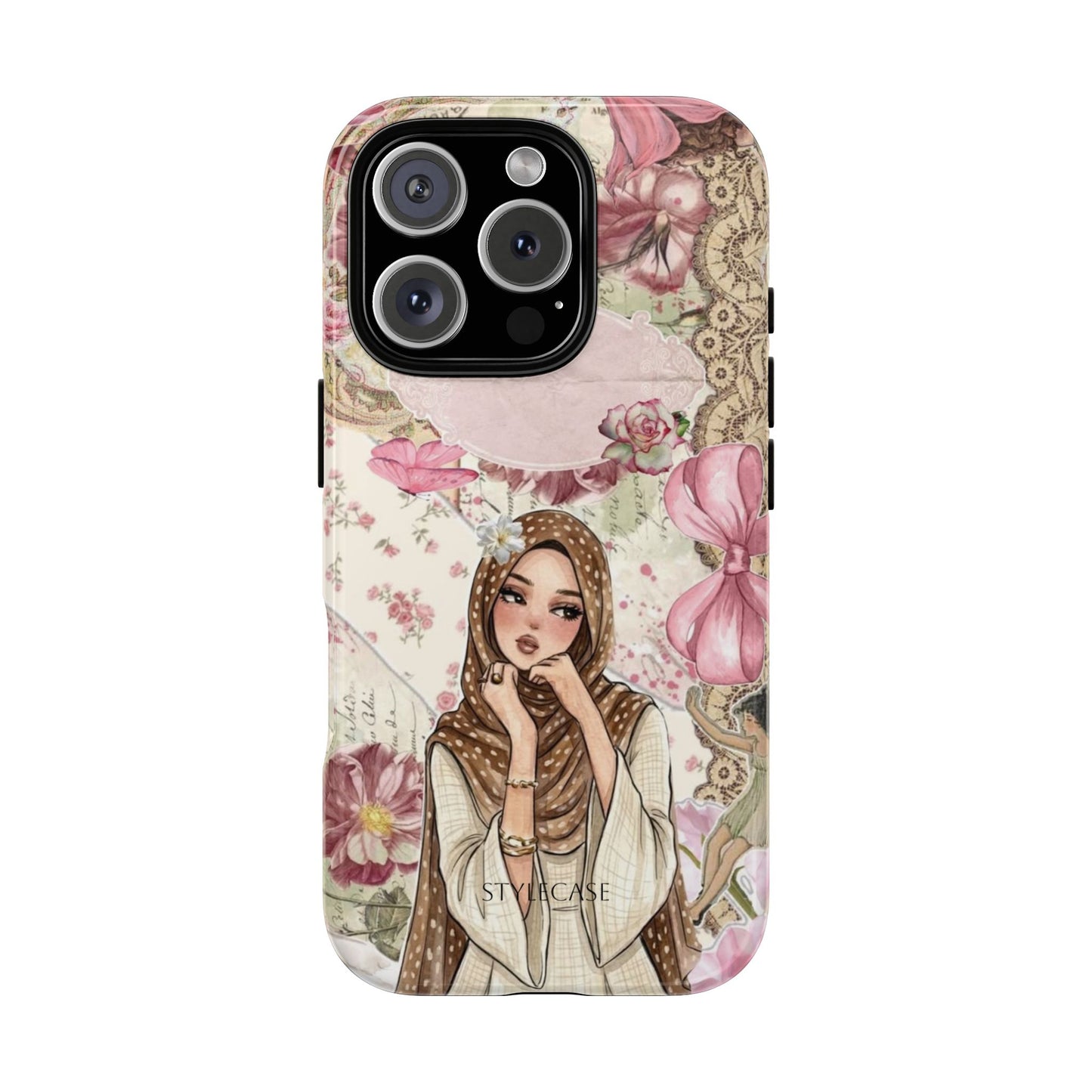 Hijab Girl Phone Case — Pink Vintage Samsung And Iphone Tough Case