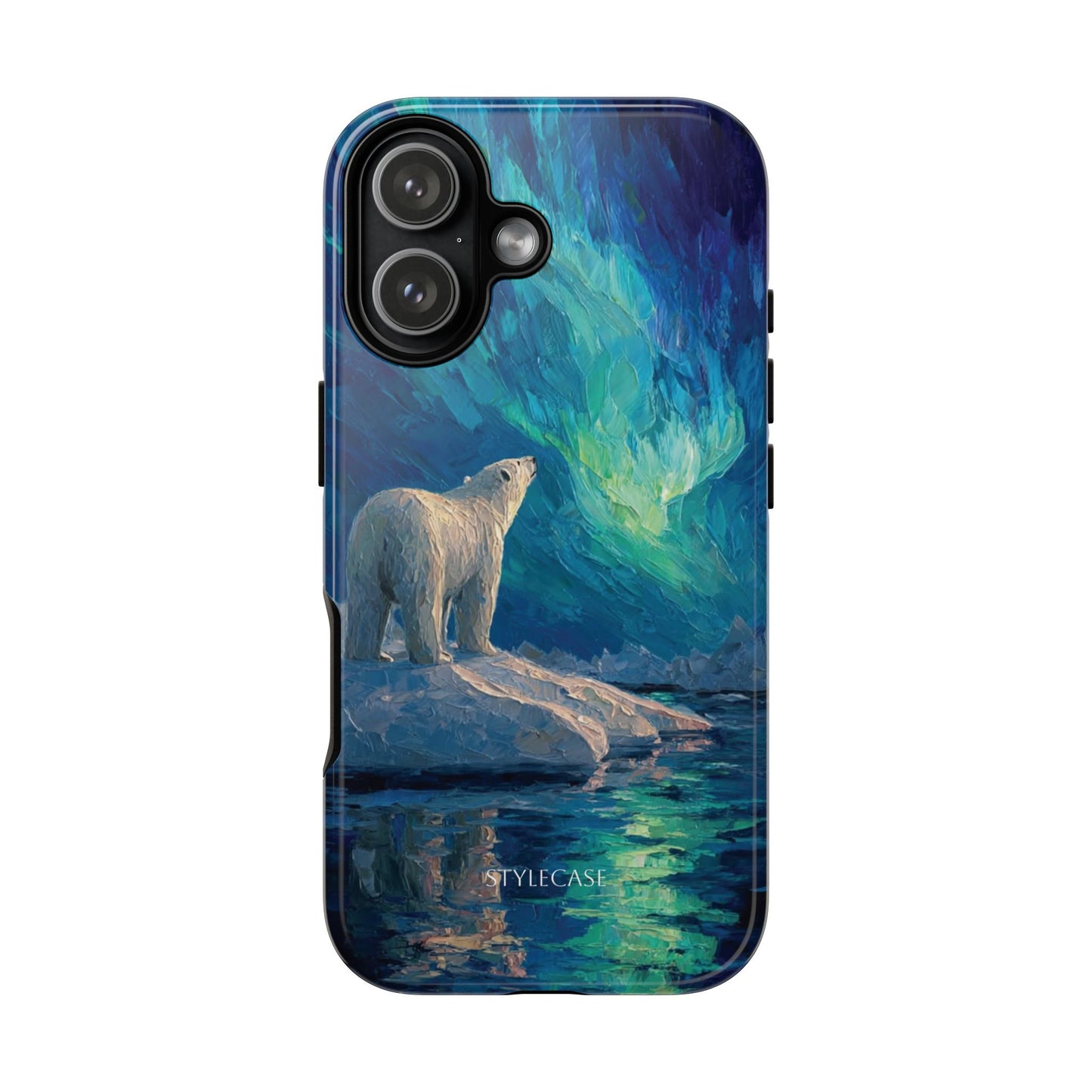 Aurora Night Phone Case — Polar Bear Protective iPhone And Samsung Cover