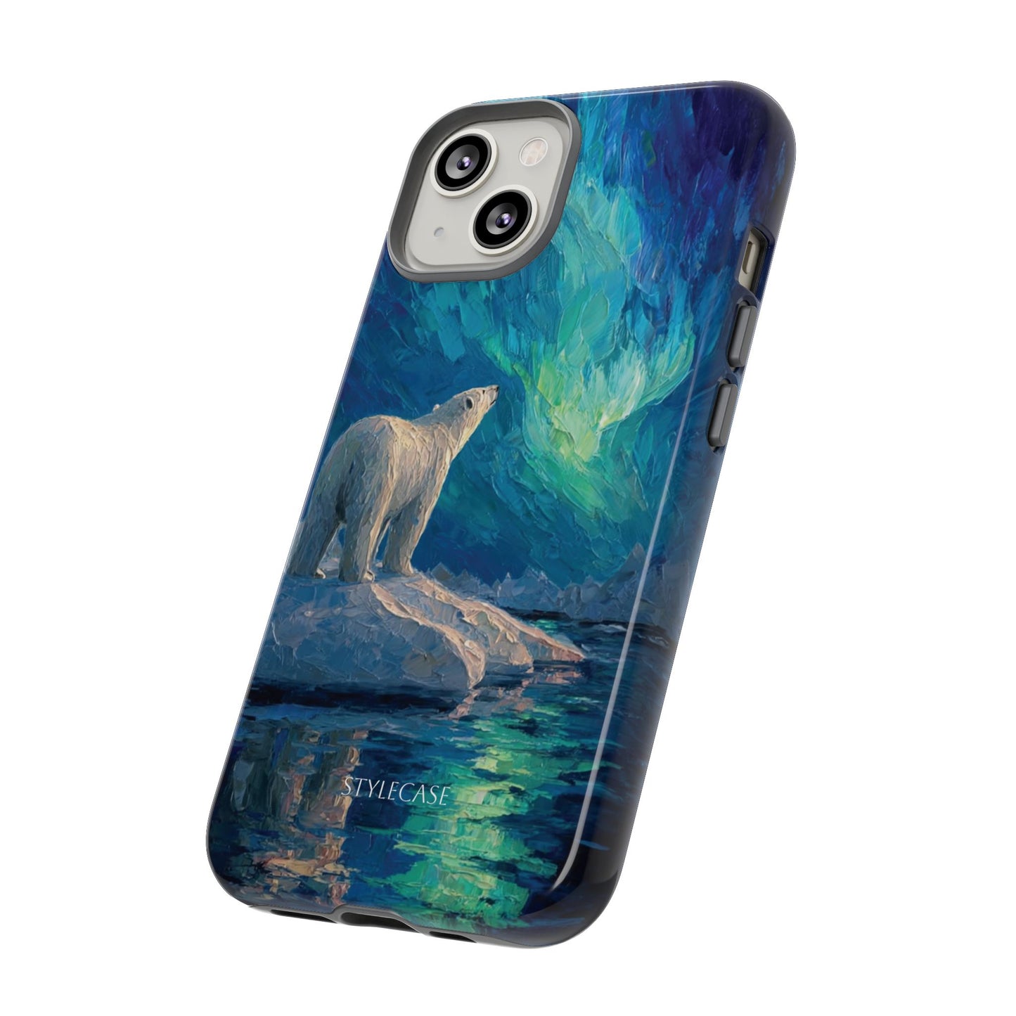 Aurora Night Phone Case — Polar Bear Protective iPhone And Samsung Cover