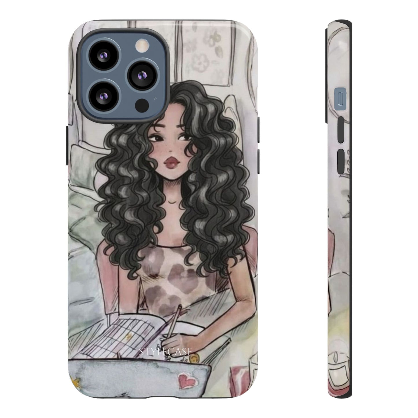 Curly Girl Cozy Phone Case — Samsung And Iphone Tough Case