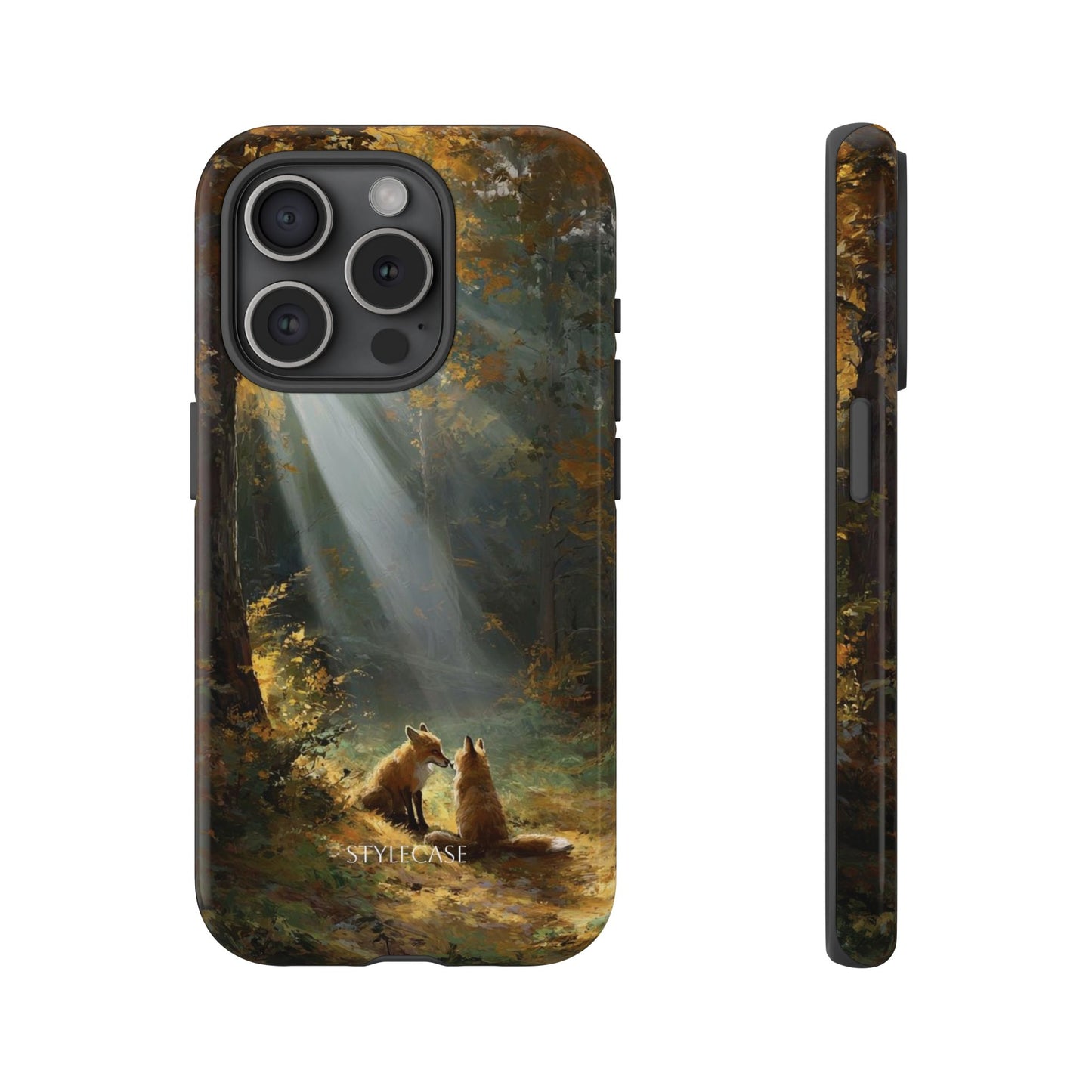 Foxes Sunbeam Forest Phone Case — Premium Protective Cover