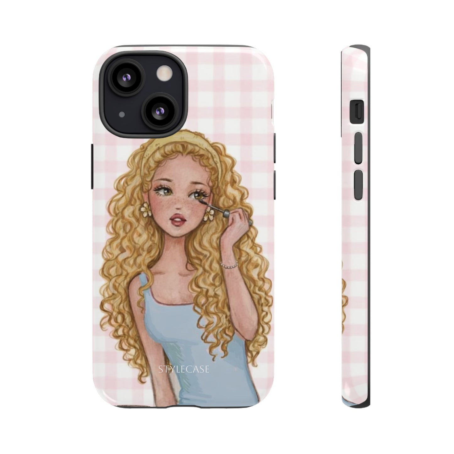 Cute Curly Girl Phone Case – Protective Samsung And Iphone Cover