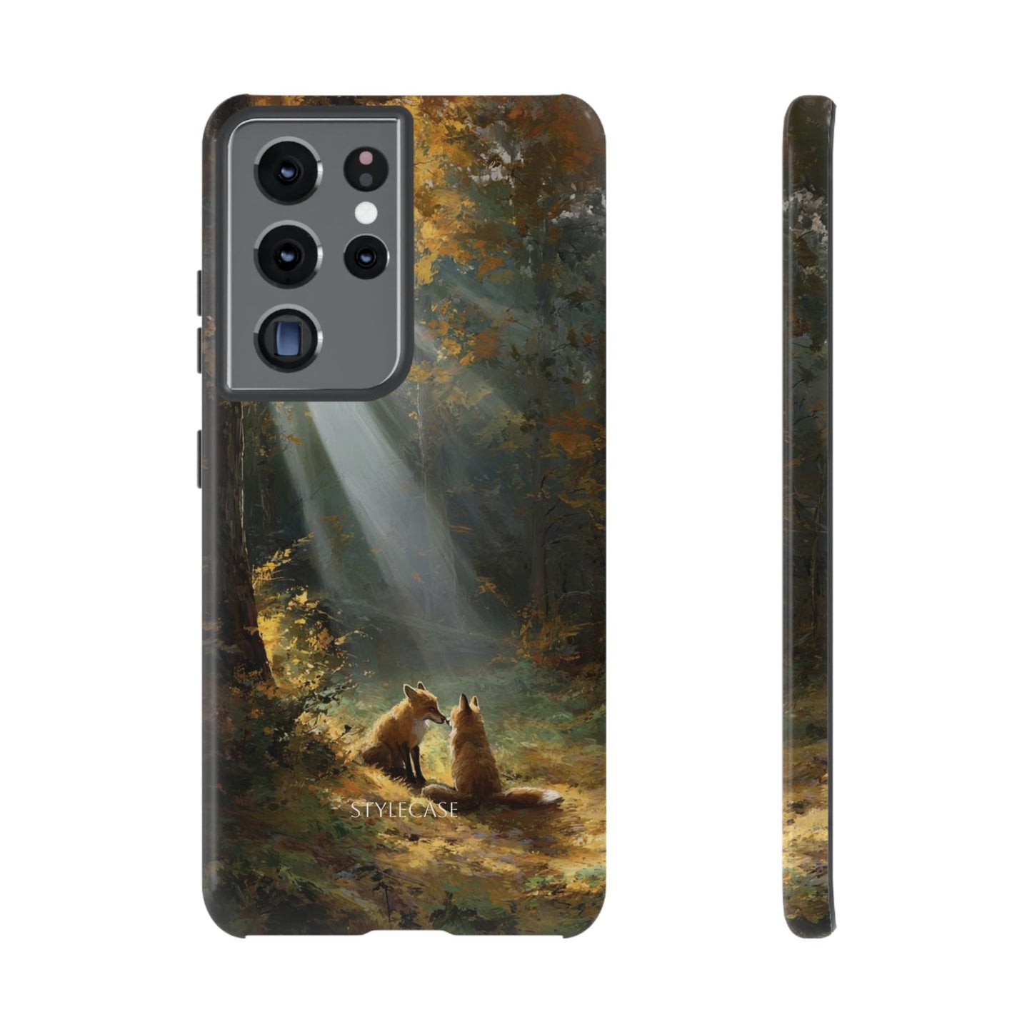 Foxes Sunbeam Forest Phone Case — Premium Protective Cover