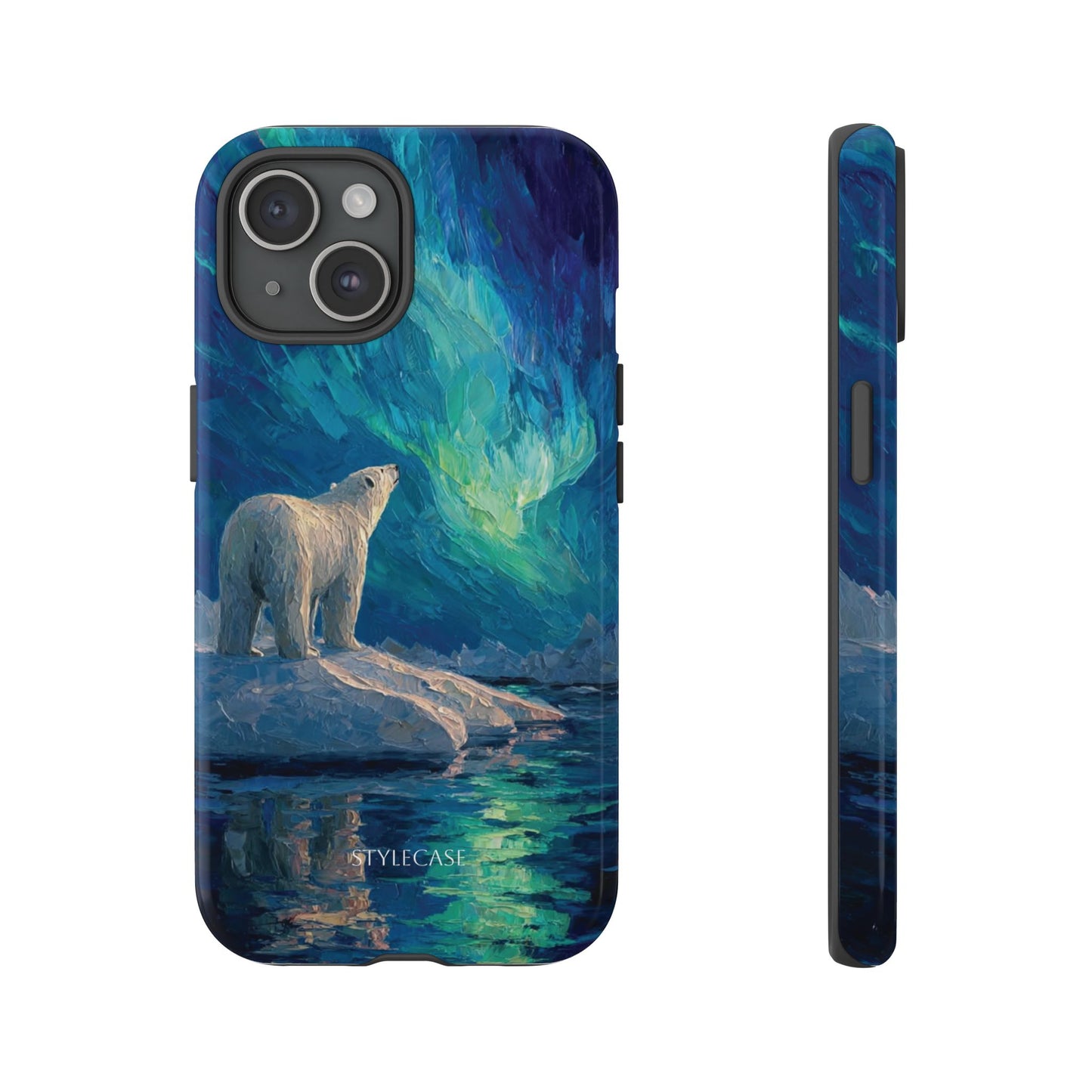 Aurora Night Phone Case — Polar Bear Protective iPhone And Samsung Cover