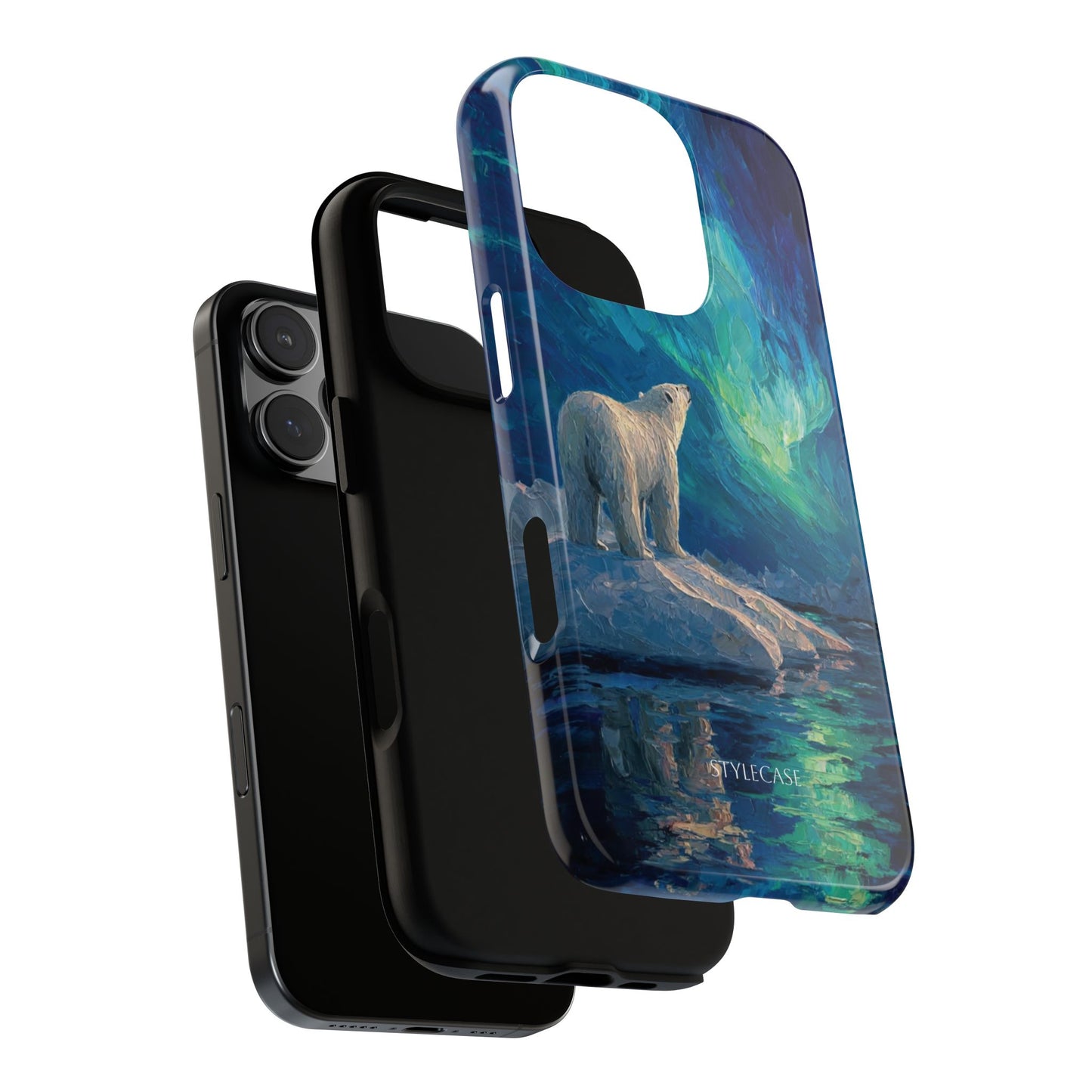 Aurora Night Phone Case — Polar Bear Protective iPhone And Samsung Cover