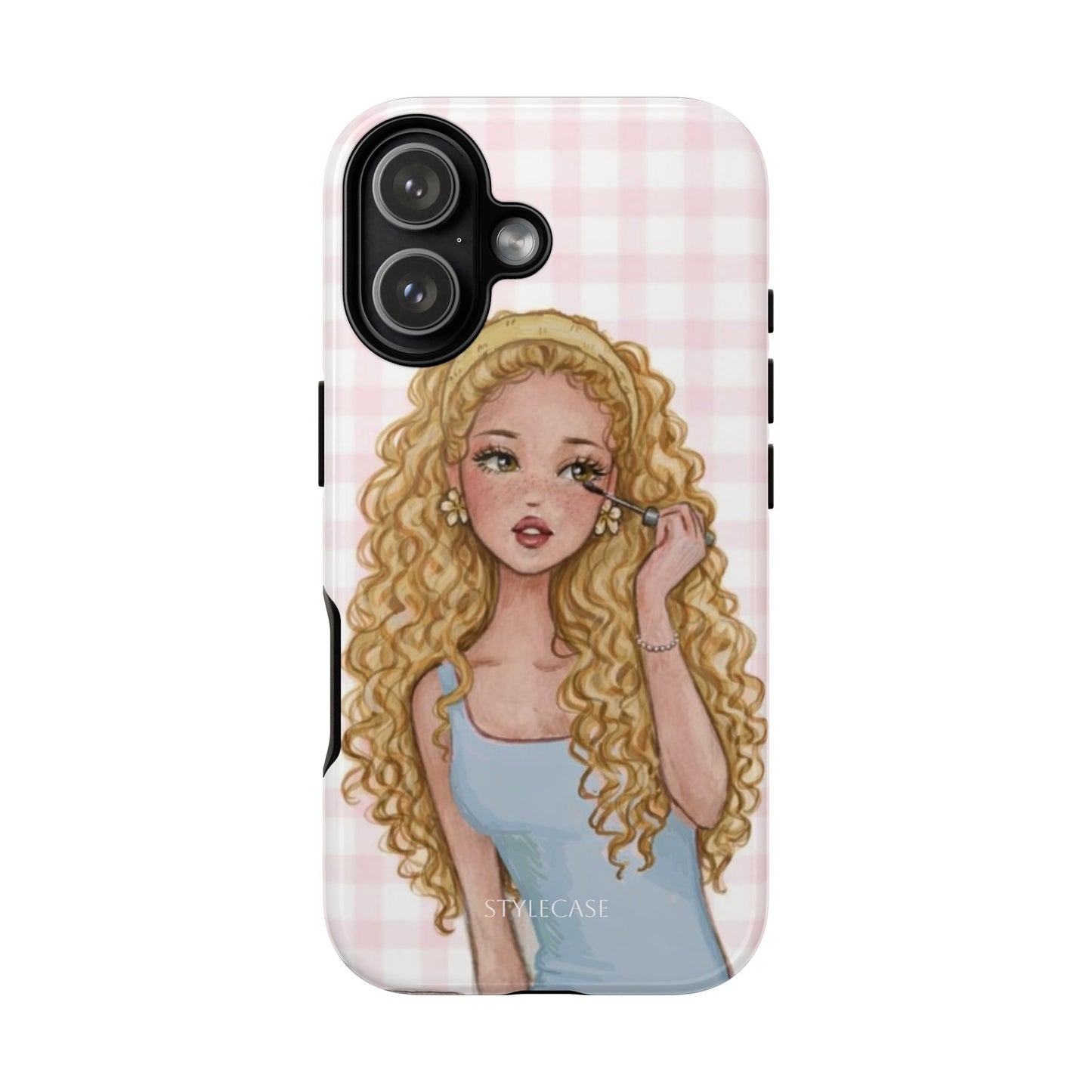 Cute Curly Girl Phone Case – Protective Samsung And Iphone Cover